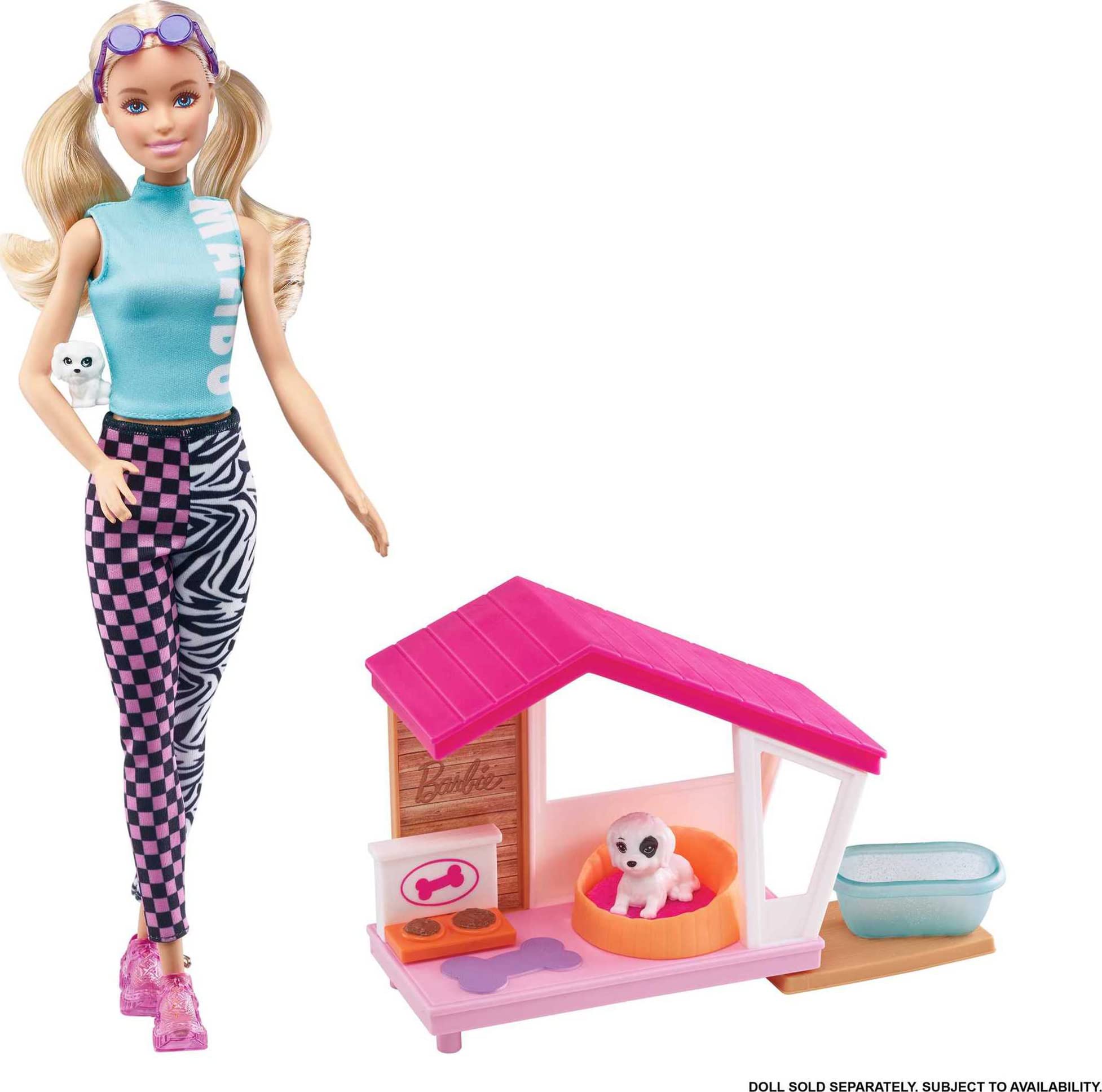 Foto 2 | Miniset De Juego Barbie Con 2 Cachorros De Mascota, Caseta De Perro Y Accesorios - Venta Internacional.