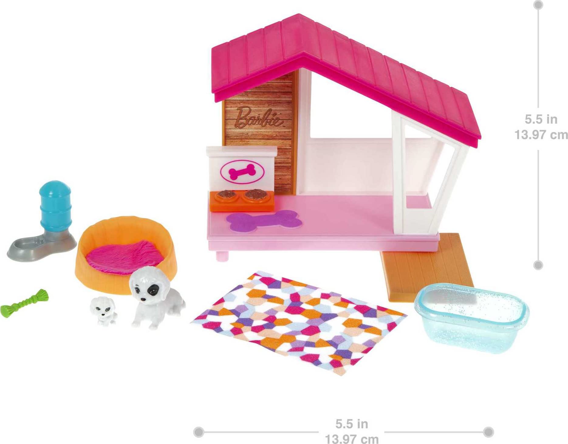 Foto 4 pulgar | Miniset De Juego Barbie Con 2 Cachorros De Mascota, Caseta De Perro Y Accesorios - Venta Internacional.