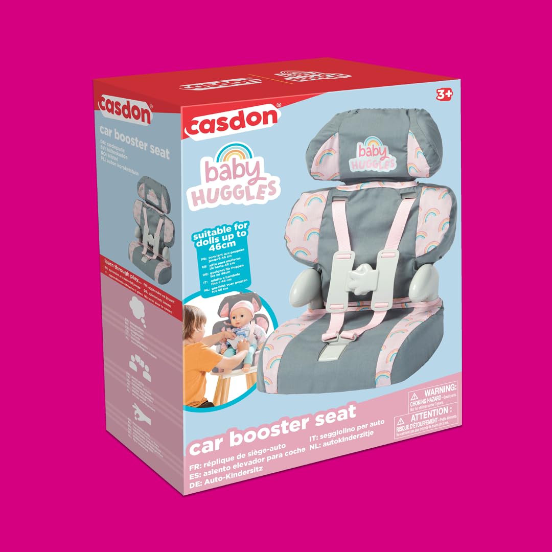 Foto 8 pulgar | Asiento Elevador De Coche Casdon Gris Para Muñecas De 3 O Más De 35 Cm - Venta Internacional.