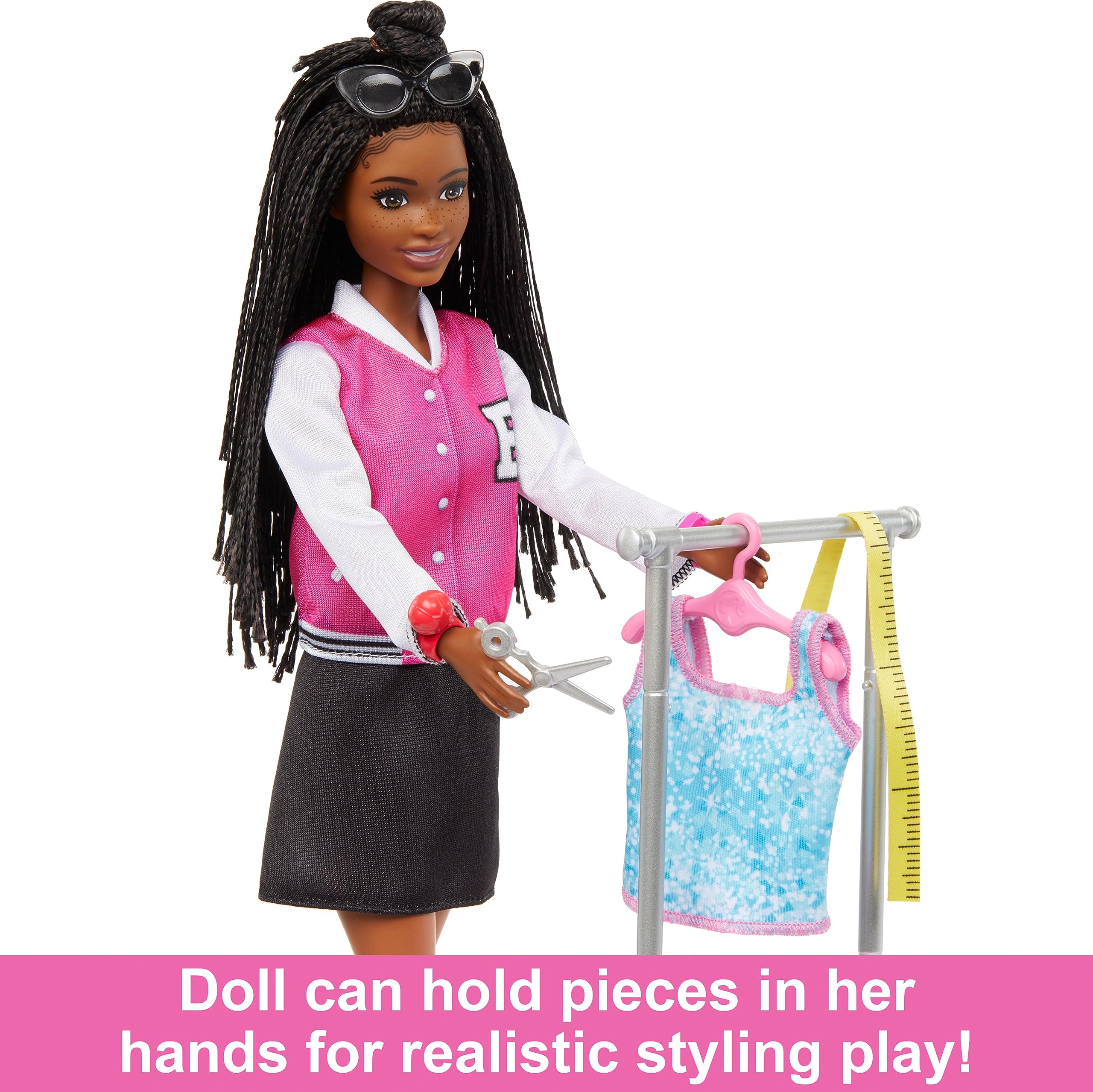 Foto 5 pulgar | Muñeca Estilista Playset Barbie On-set Y 14 Accesorios Brooklyn - Venta Internacional.