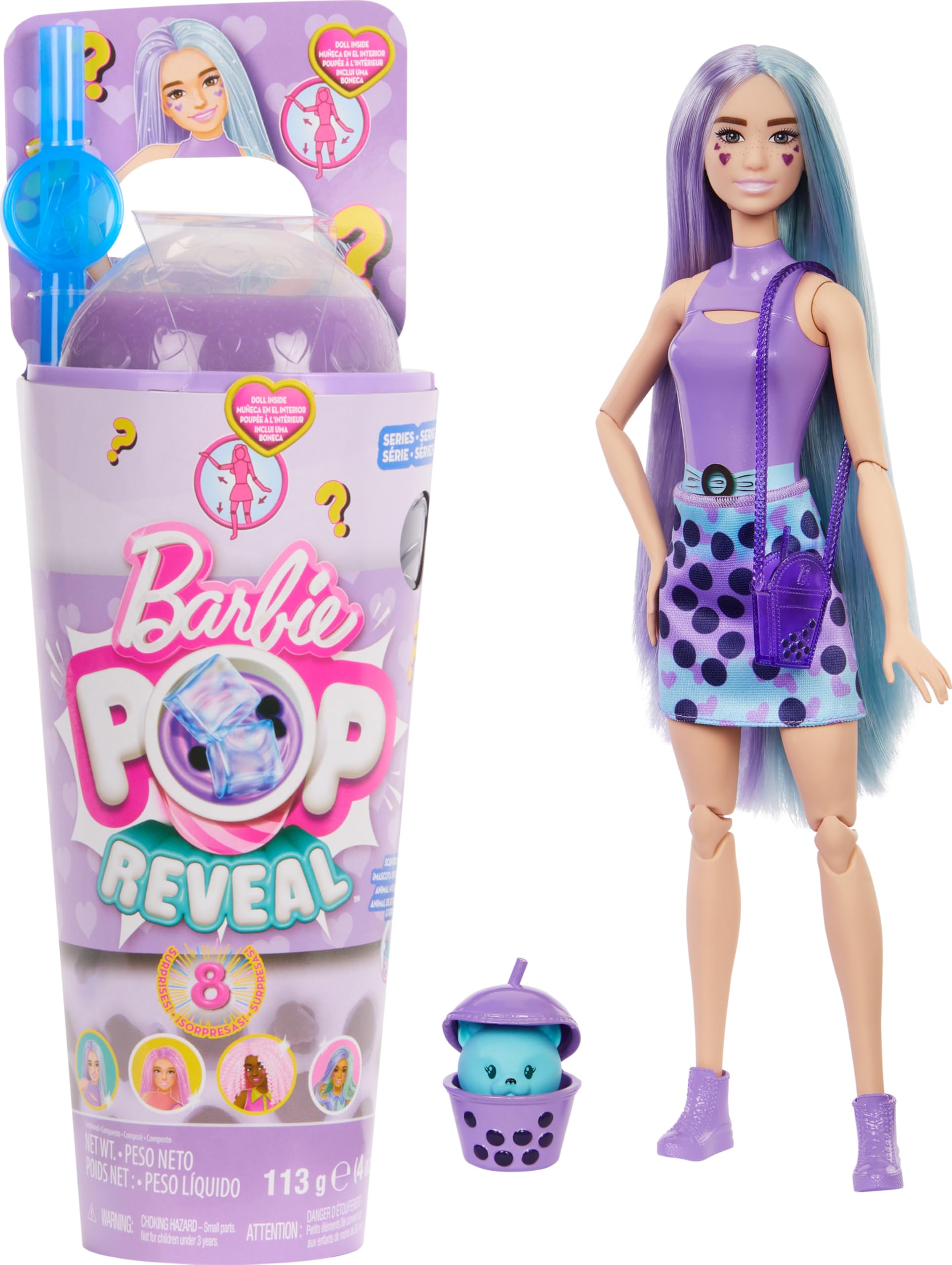 Foto 2 pulgar | Muñeca Barbie Pop Reveal Bubble Tea Con Muñeca Moderna Y Mascota Para Mayores De 3 Años - Venta Internacional.