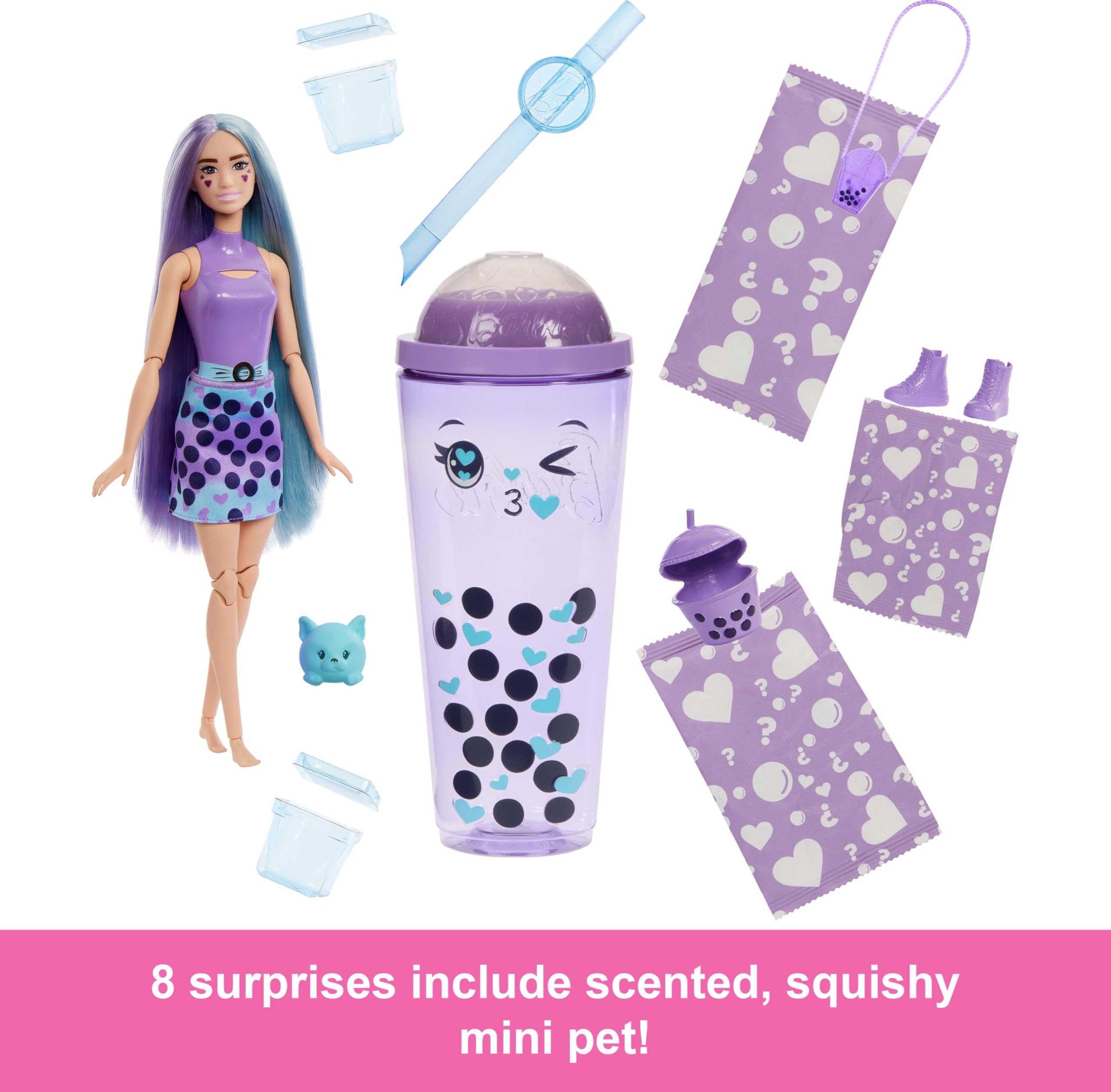 Foto 7 pulgar | Muñeca Barbie Pop Reveal Bubble Tea Con Muñeca Moderna Y Mascota Para Mayores De 3 Años - Venta Internacional.