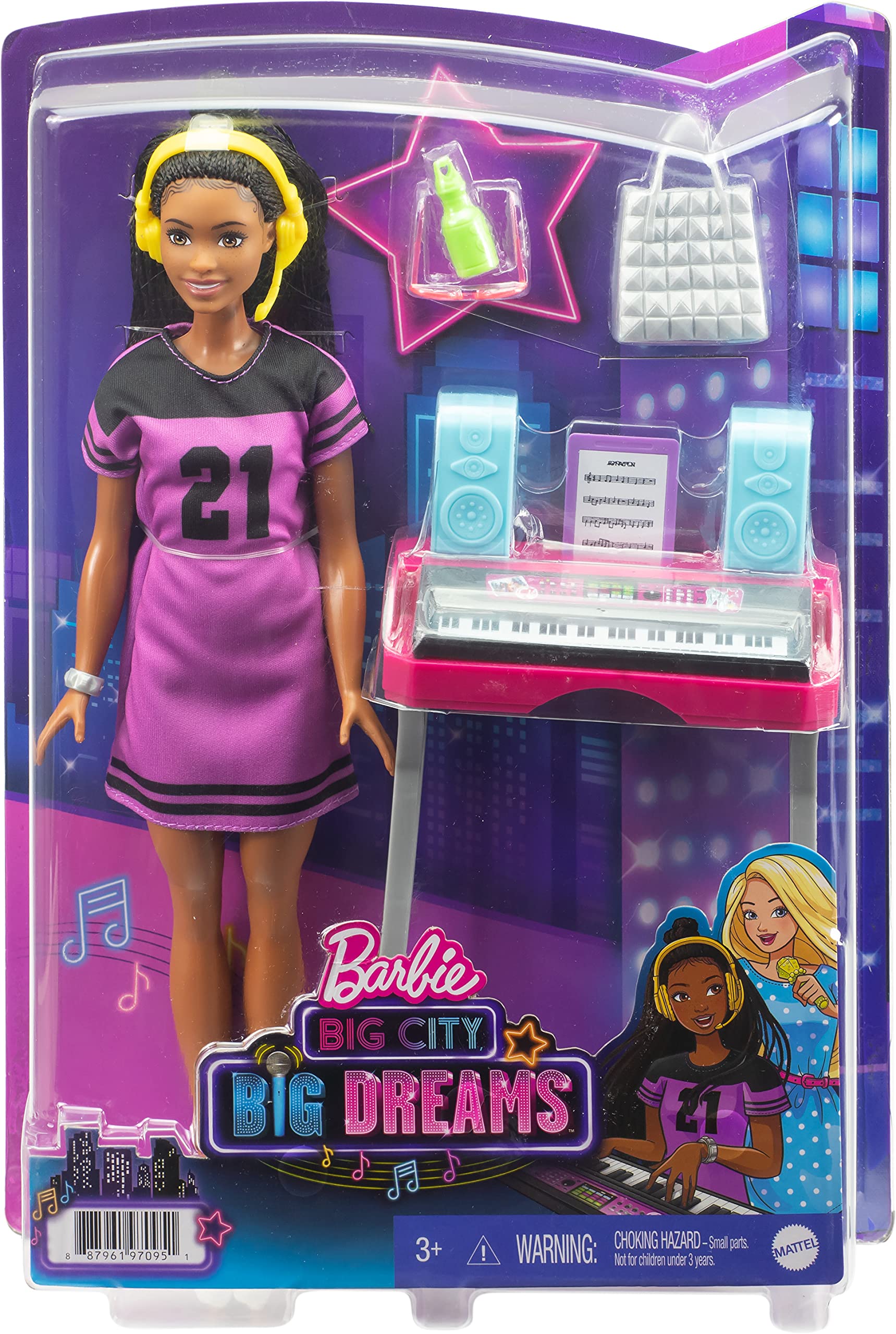 Foto 7 pulgar | Muñeca Barbie Big City, Big Dreams Brooklyn Roberts De 29 Cm Con Acc - Venta Internacional.