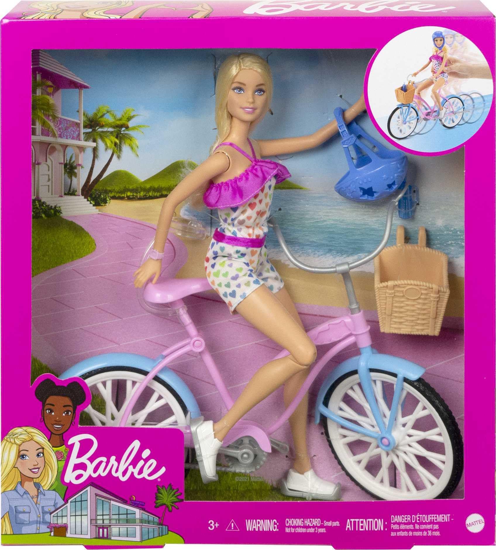 Foto 7 pulgar | Set De Muñeca Barbie Y Bicicleta Con Accesorios, Mameluco Arcoíris Rubio - Venta Internacional.