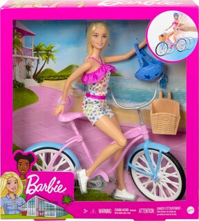 Foto 6 | Set De Muñeca Barbie Y Bicicleta Con Accesorios, Mameluco Arcoíris Rubio - Venta Internacional.