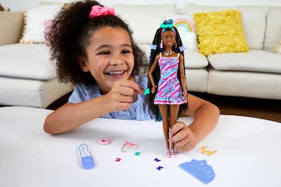 Foto 2 | Muñeca Barbie Totalmente Hair Con Temática De Mariposas Con Pelo De 8.5 Pulgadas - Venta Internacional.