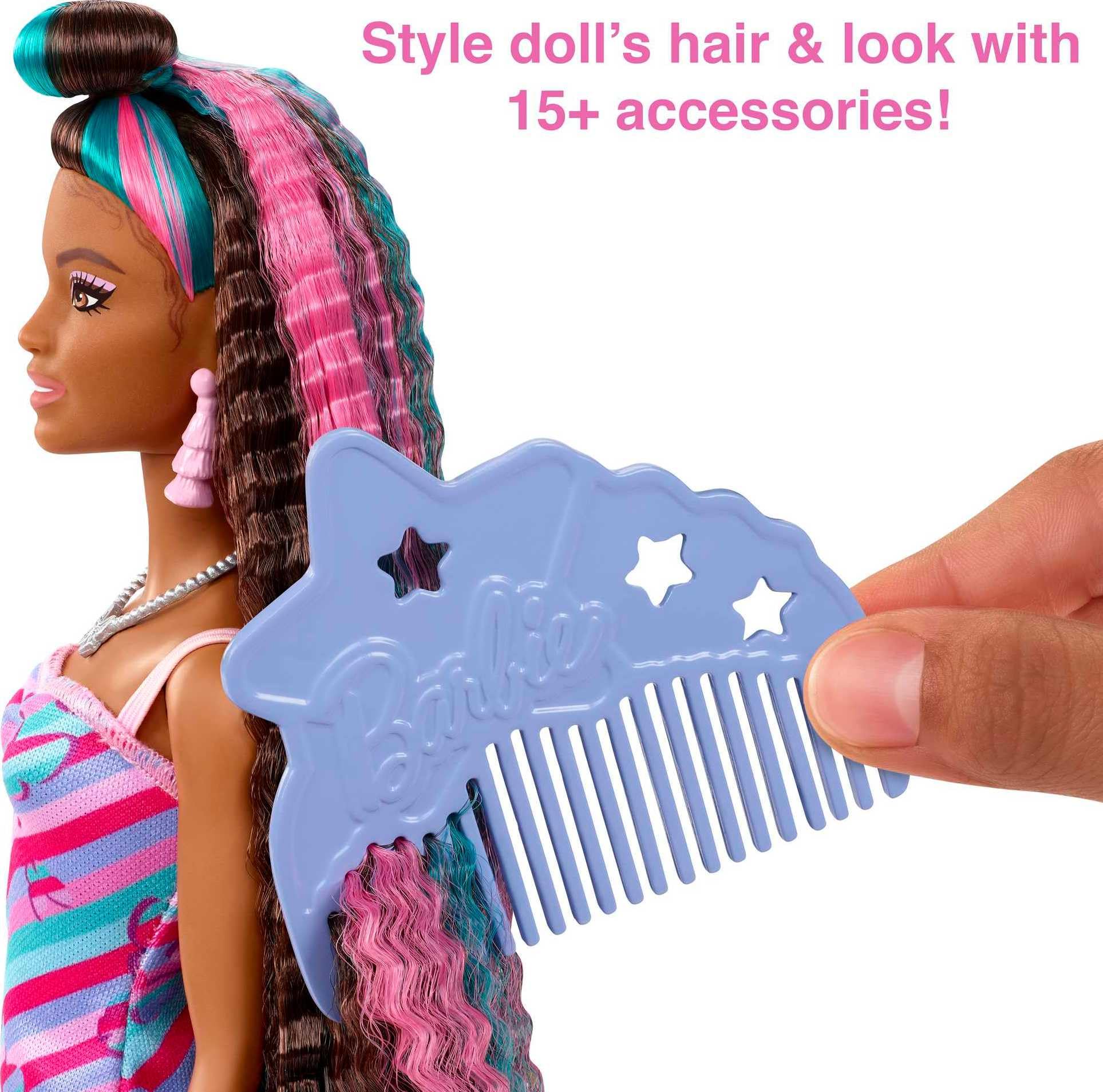 Foto 3 | Muñeca Barbie Totalmente Hair Con Temática De Mariposas Con Pelo De 8.5 Pulgadas - Venta Internacional.