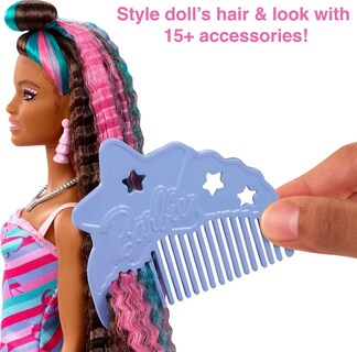 Foto 3 | Muñeca Barbie Totalmente Hair Con Temática De Mariposas Con Pelo De 8.5 Pulgadas - Venta Internacional.