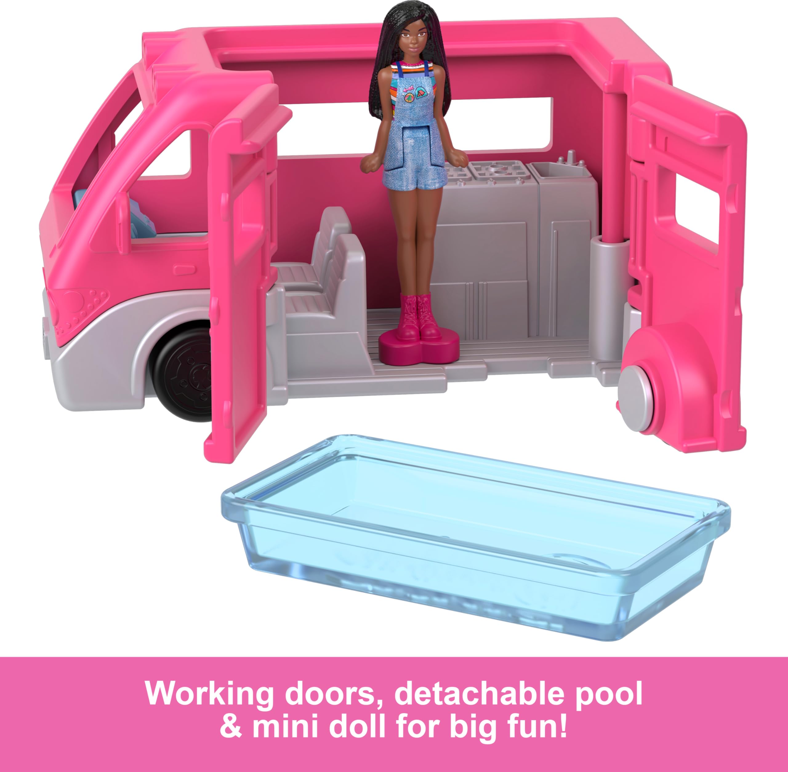 Foto 6 pulgar | Set De Juguetes Barbie Mini Barbieland Doll & Dreamcamper Con Piscina - Venta Internacional.