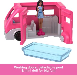 Foto 5 | Set De Juguetes Barbie Mini Barbieland Doll & Dreamcamper Con Piscina - Venta Internacional.