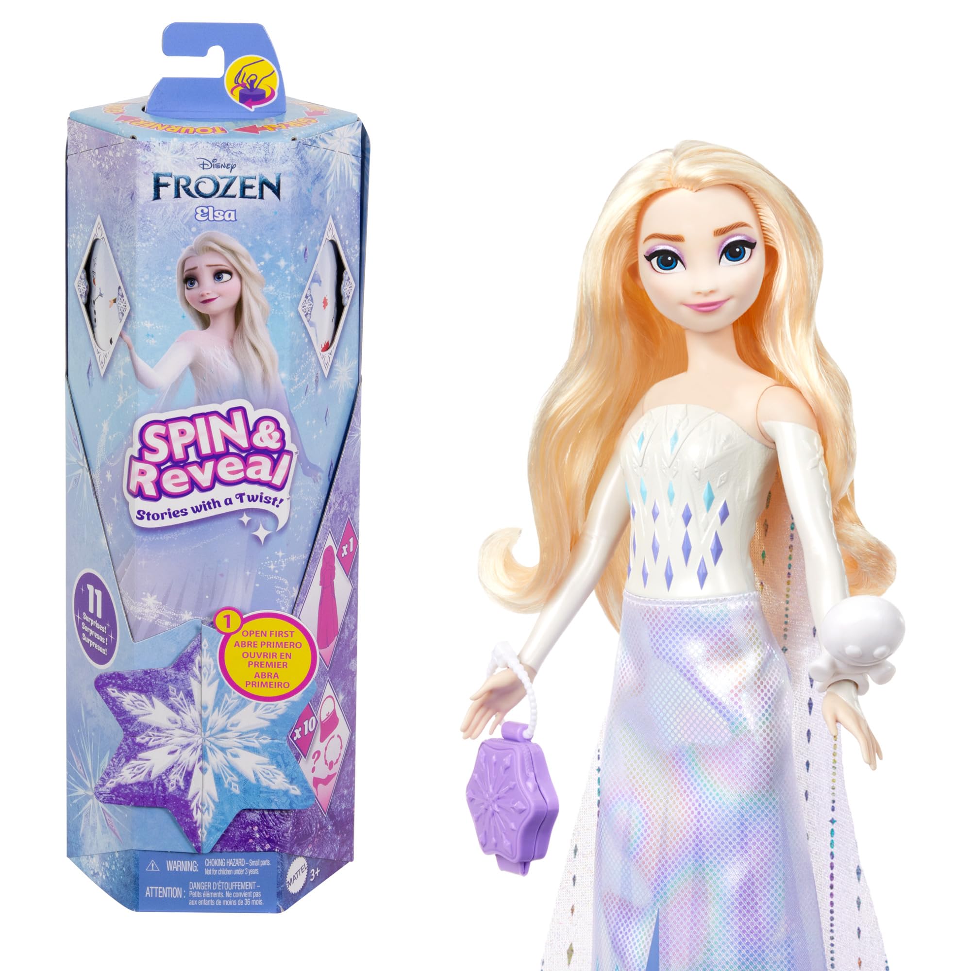 Muñeca De Moda Mattel Disney Frozen Elsa Con 11 Sorpresas - Venta Internacional.