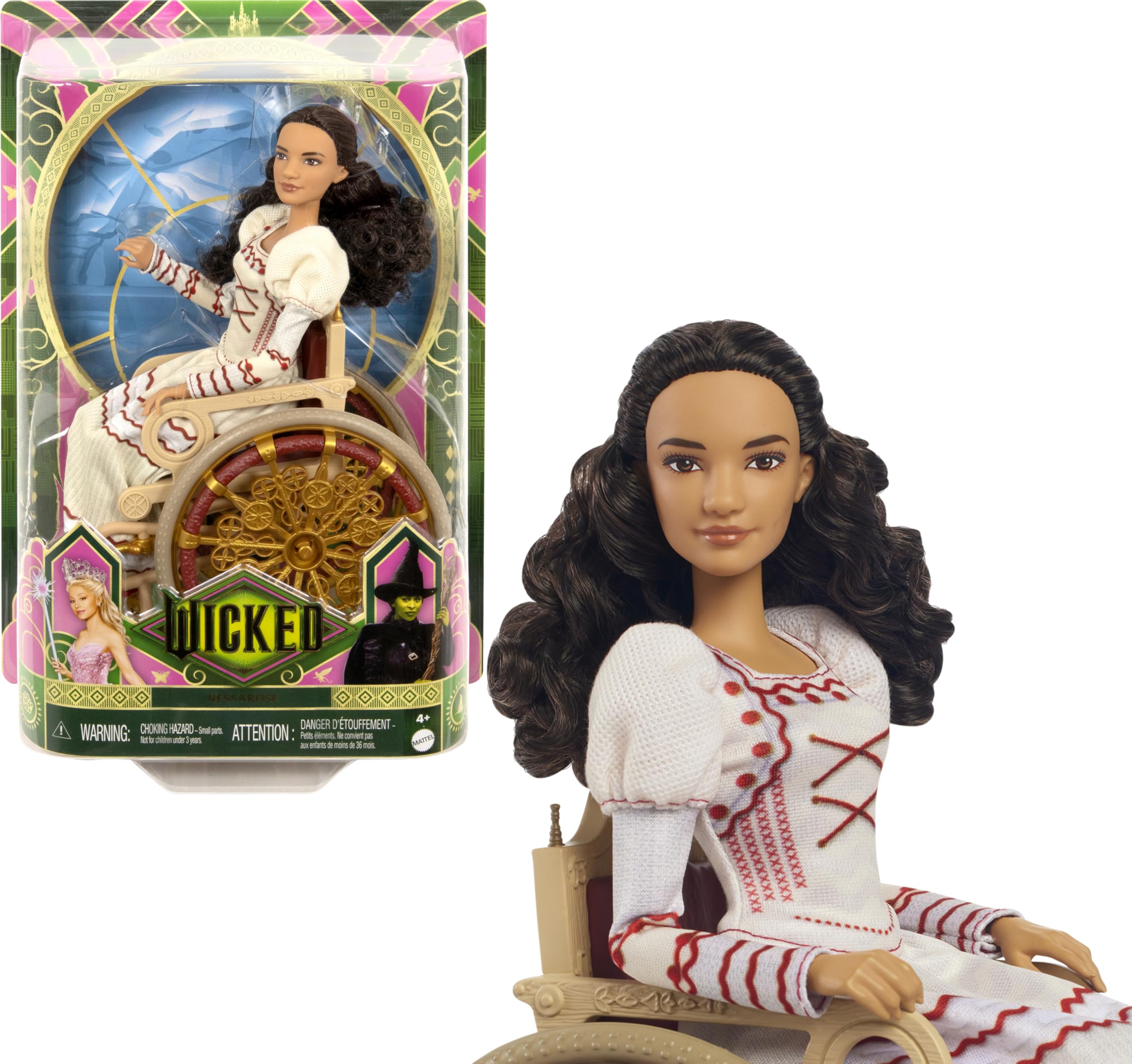 Muñeca de Moda Mattel Universal Wicked Nessarose con Silla De Ruedas - Venta Internacional