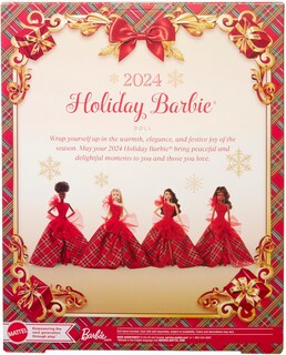 Foto 6 | Muñeca Moderna Barbie Signature Holiday 2024 Con Vestido A Cuadros - Venta Internacional.