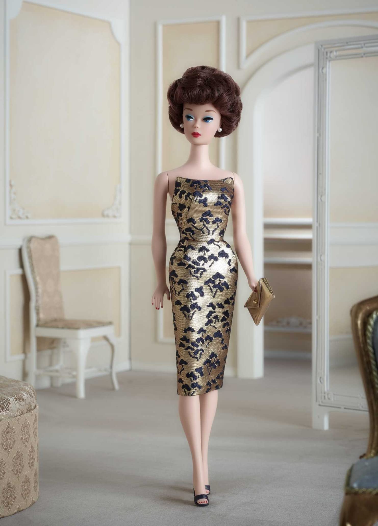 Foto 6 pulgar | Muñeca Coleccionable Barbie 1961 Brownette Bubble Cut 60 Aniversario - Venta Internacional.