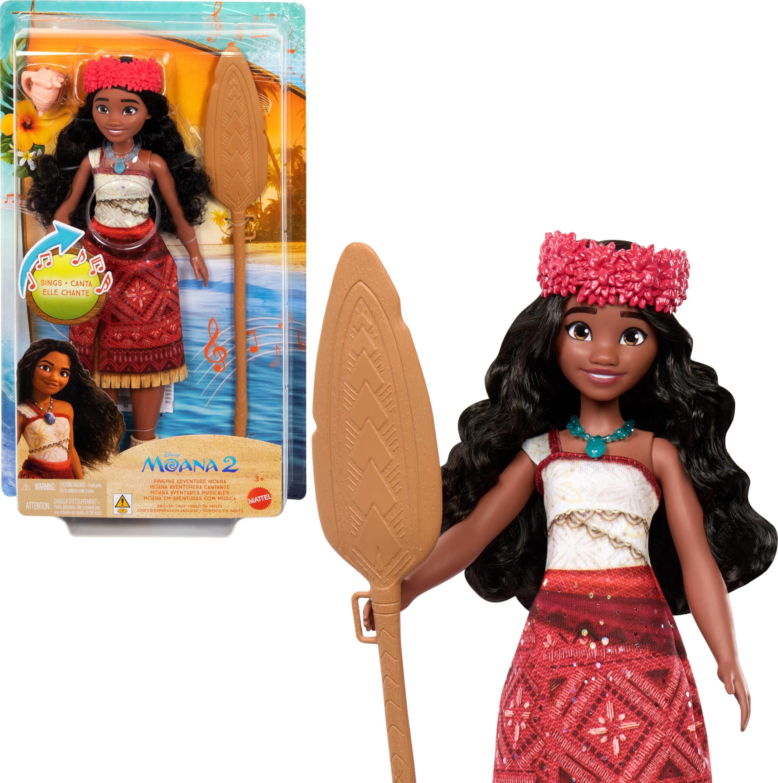 Foto 2 pulgar | Muñeca Mattel Disney Moana 2 Singing Adventure Con Disfraz - Venta Internacional.