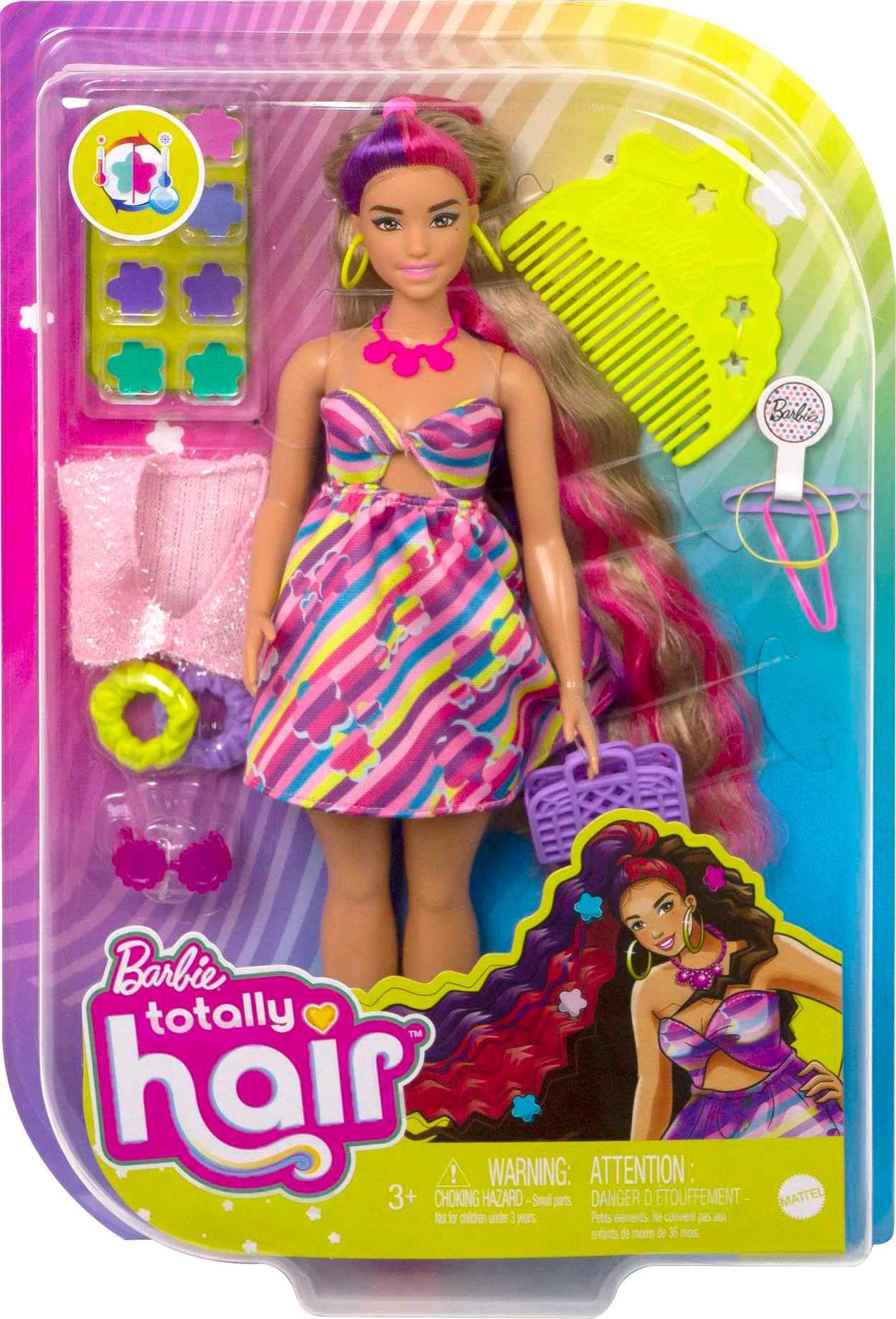 Foto 7 pulgar | Muñeca Barbie Con Diseño De Flores Con 21 Cm De Pelo De Fantasía - Venta Internacional.