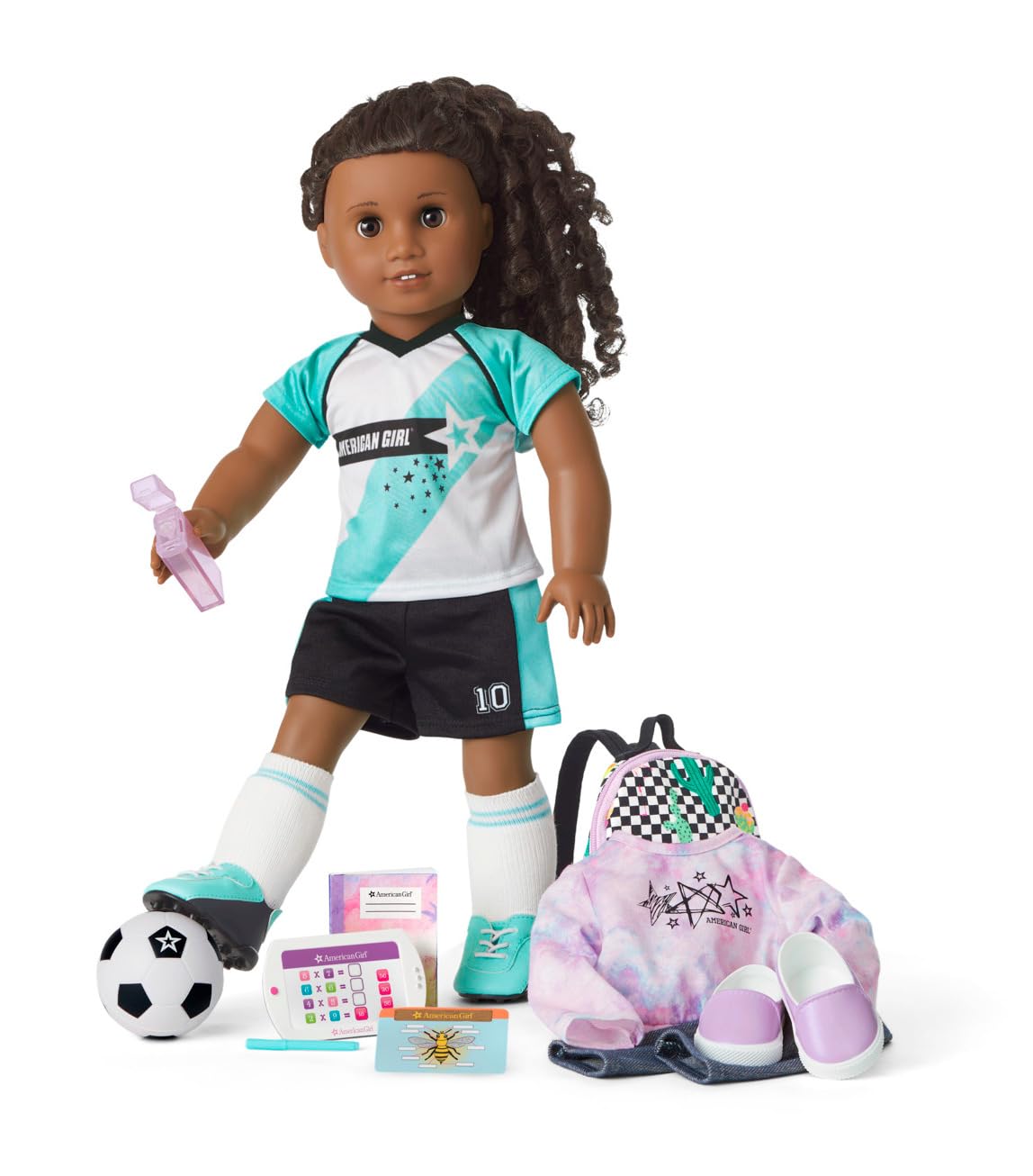 Foto 2 pulgar | Muñeca American Girl Truly Me De 18 Pulgadas Con Set Escolar Y De Fútbol - Venta Internacional.