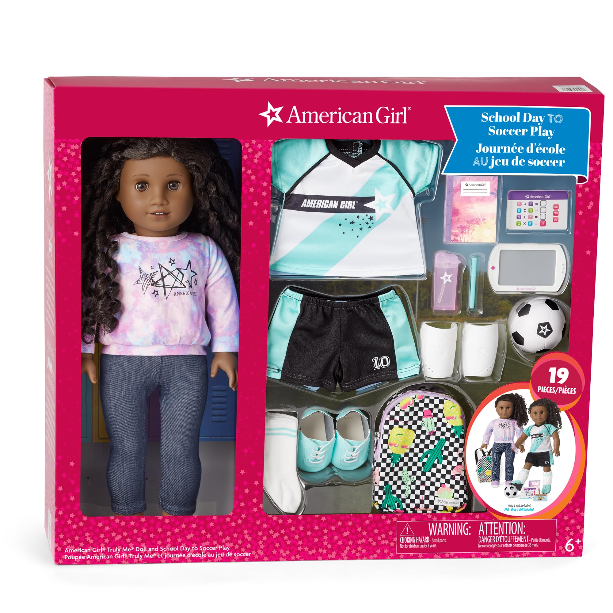 Foto 6 pulgar | Muñeca American Girl Truly Me De 18 Pulgadas Con Set Escolar Y De Fútbol - Venta Internacional.