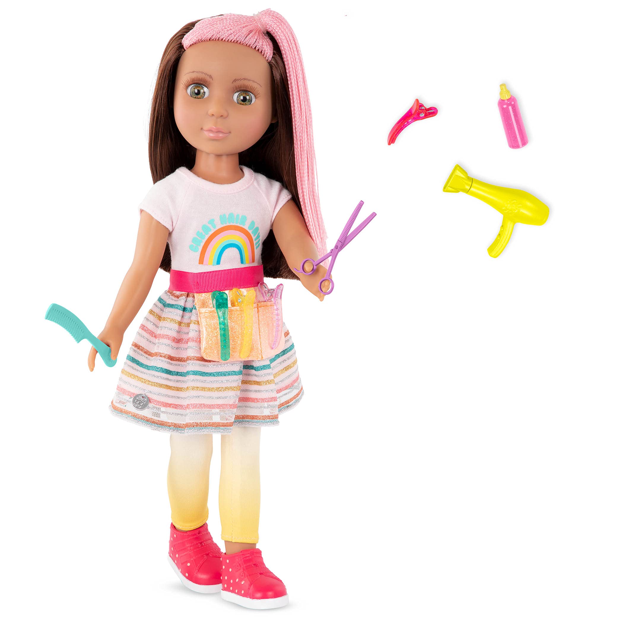 Foto 2 pulgar | Peluquería Lara Para Niñas Doll Glitter De 14 Pulgadas Con Accesorios Para Más De 3 - Venta Internacional.