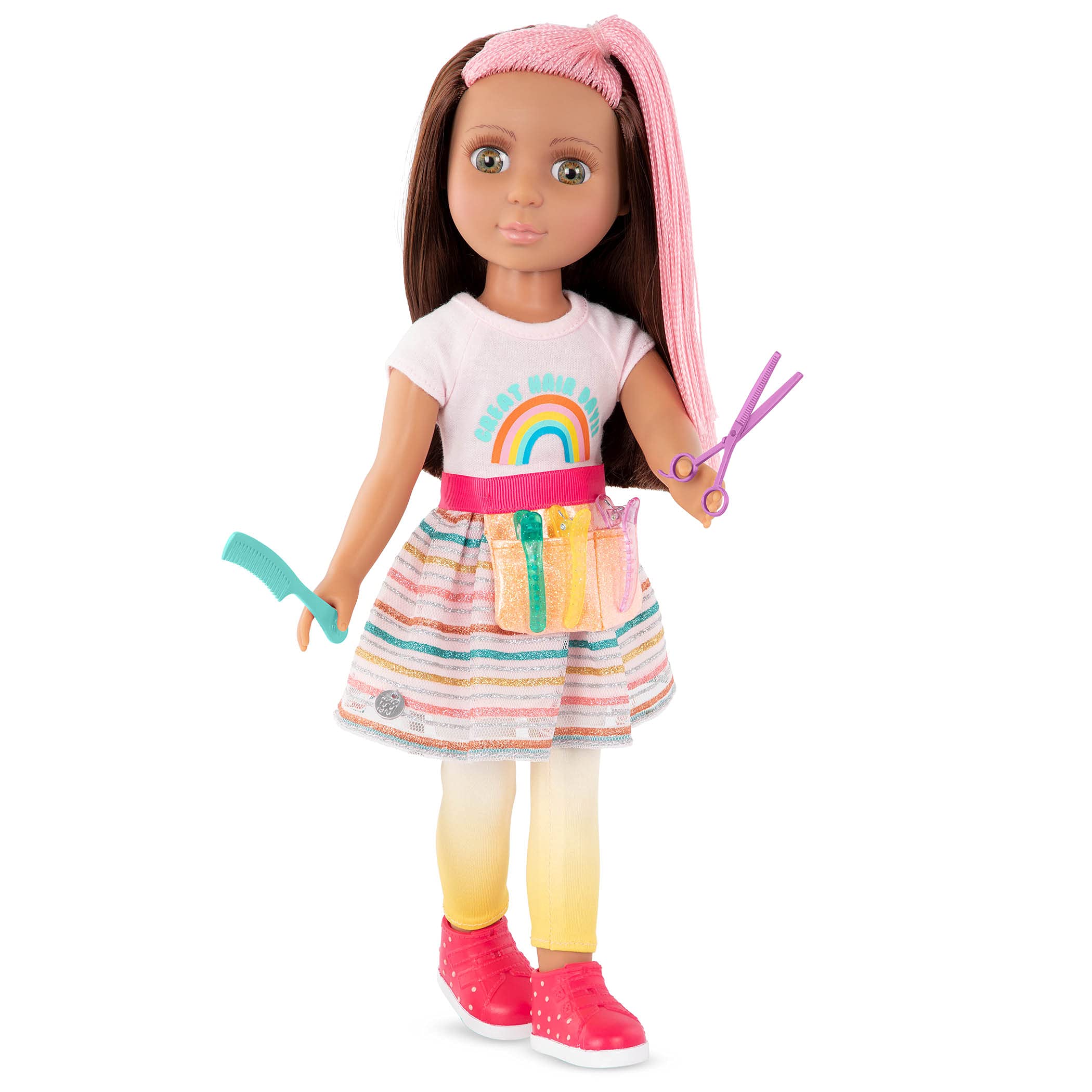 Foto 3 pulgar | Peluquería Lara Para Niñas Doll Glitter De 14 Pulgadas Con Accesorios Para Más De 3 - Venta Internacional.