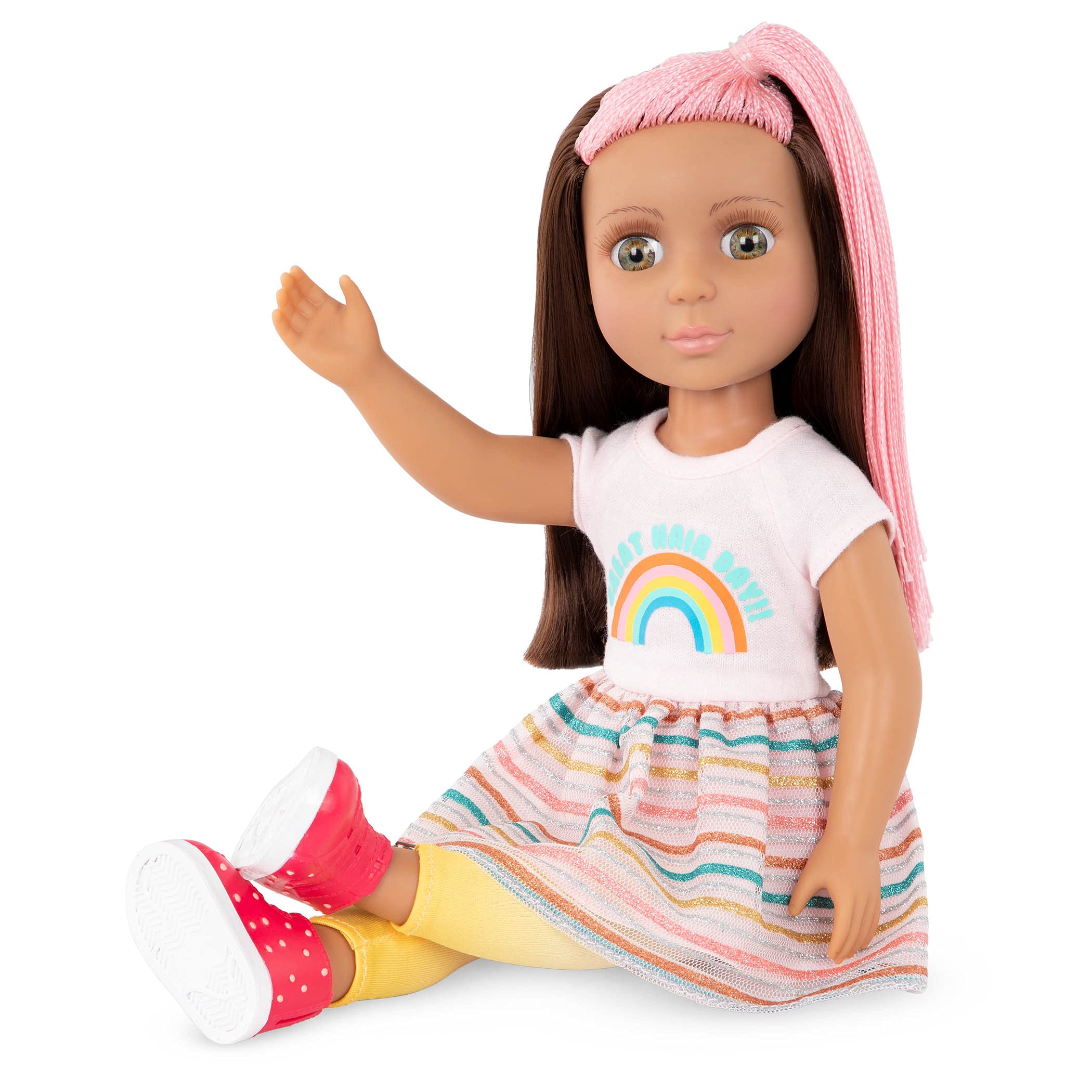 Foto 4 pulgar | Peluquería Lara Para Niñas Doll Glitter De 14 Pulgadas Con Accesorios Para Más De 3 - Venta Internacional.