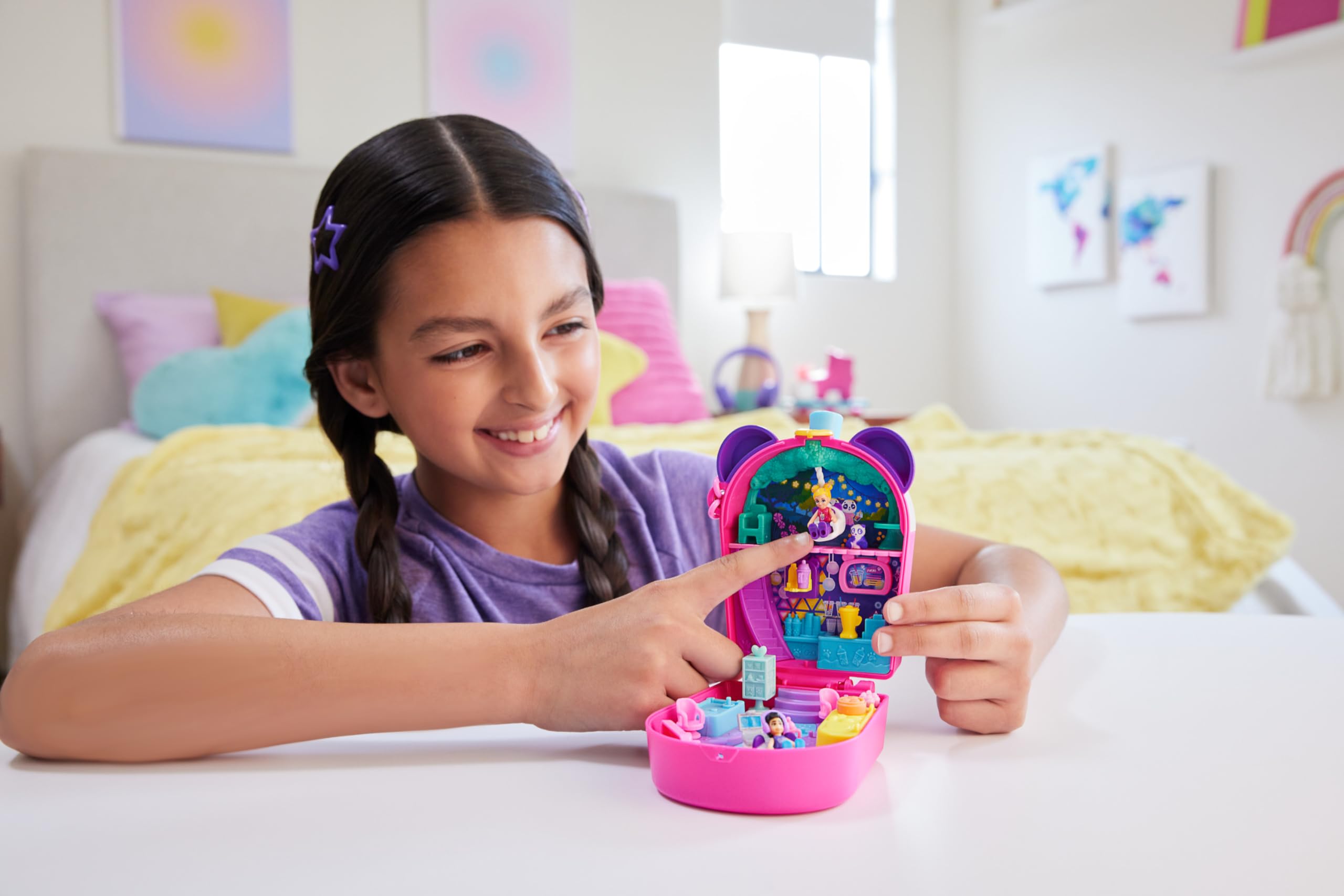 Foto 3 pulgar | Playset Polly Pocket Bubble Tea Panda Con 2 Micromuñecas - Venta Internacional.