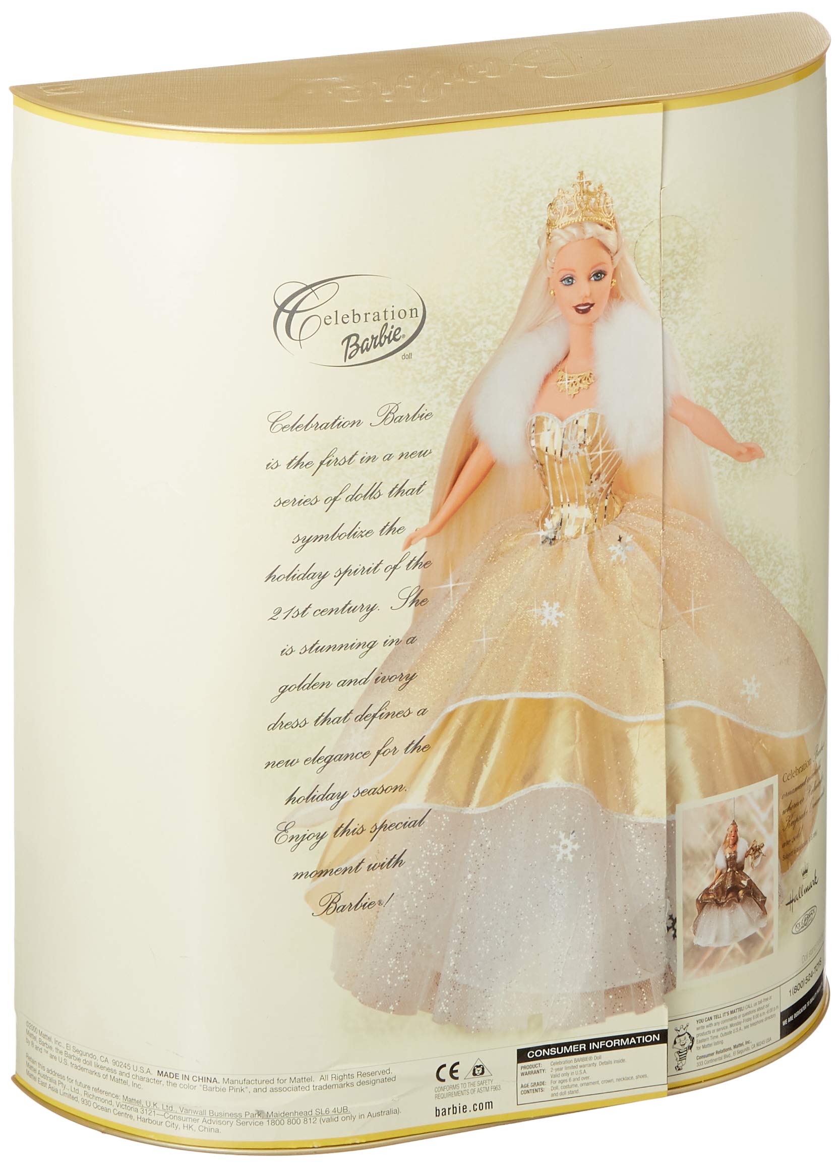 Foto 3 pulgar | Muñeca Mattel Celebration Barbie 2000 Y Millennium Princess - Venta Internacional.