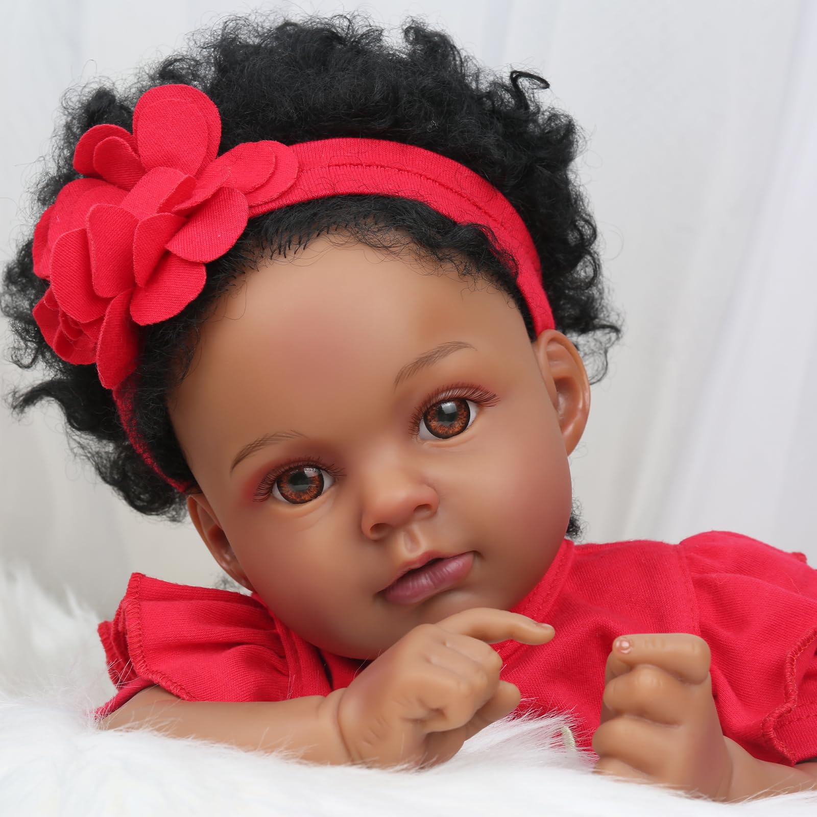 Foto 5 pulgar | Muñeca Kaydora, Realista, Renacida, Negra, 50 Cm Con Cuerpo Suave - Venta Internacional.