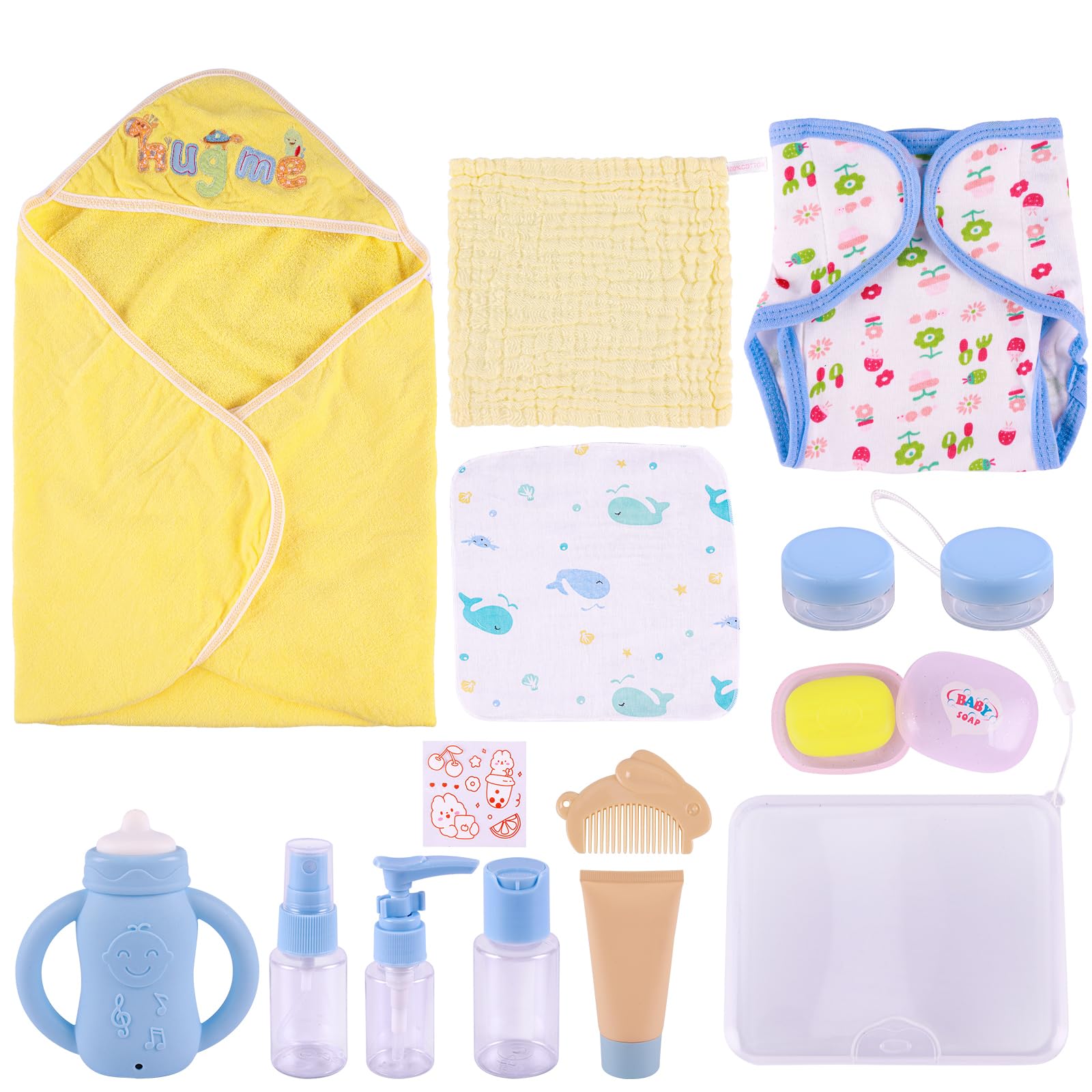 Foto 2 pulgar | Set De Baño Baby Doll Babeside Para 30-50 Cm Con Toalla, 16 Piezas De Regalo - Venta Internacional.