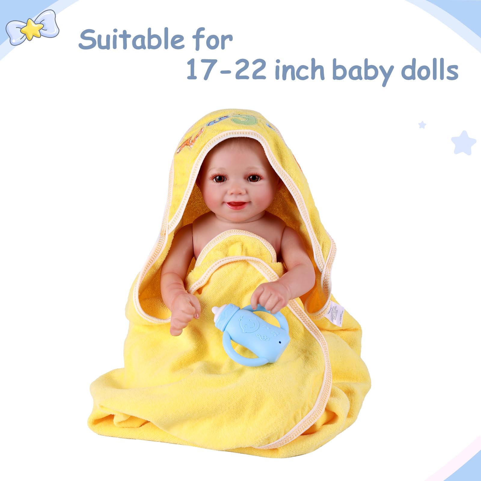 Foto 4 pulgar | Set De Baño Baby Doll Babeside Para 30-50 Cm Con Toalla, 16 Piezas De Regalo - Venta Internacional.