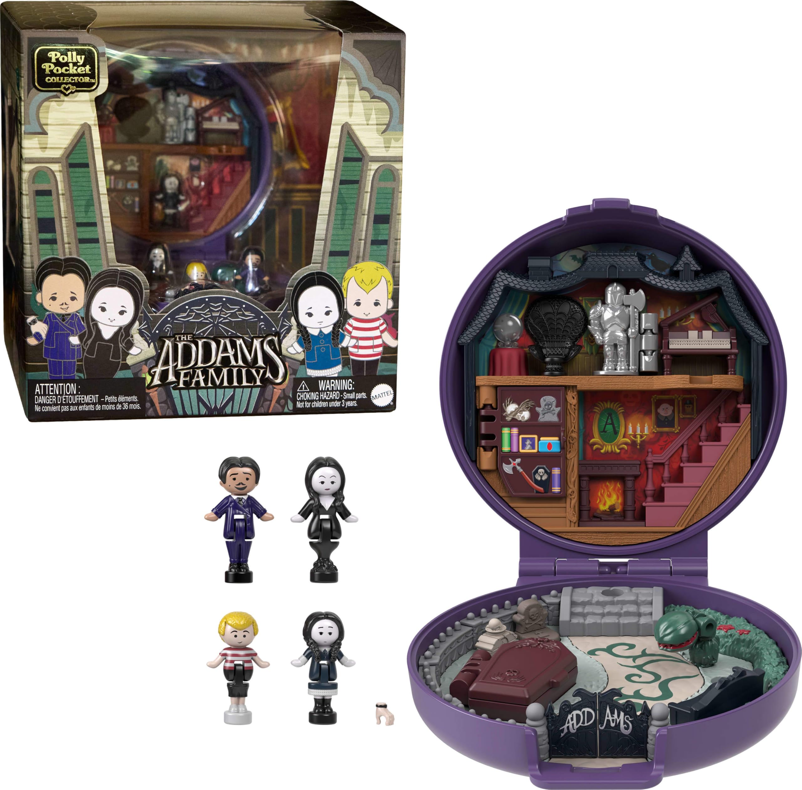 Foto 2 pulgar | Playset Polly Pocket Collector The Addams Family Con Muñecas - Venta Internacional.