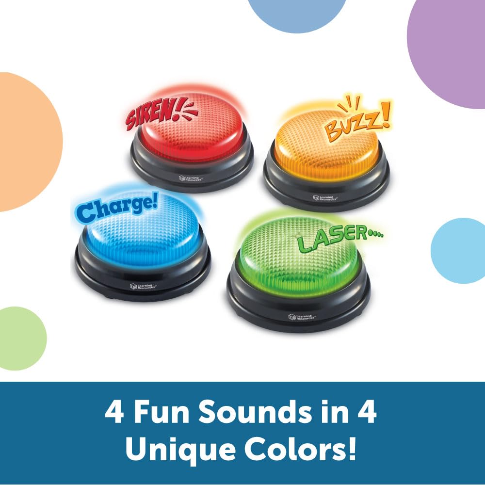 Foto 5 pulgar | Juego De 4 Zumbadores Con Luces Y Sonidos De Toy Learning Resources - Venta Internacional.