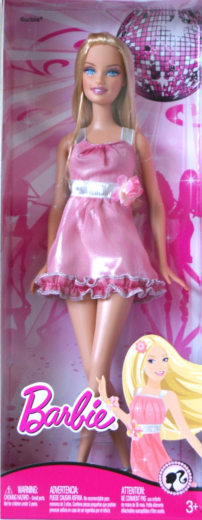 Foto 2 pulgar | Muñeca Barbie Fashion Fever Disco Ball con Mini vestido rosa - Venta Internacional