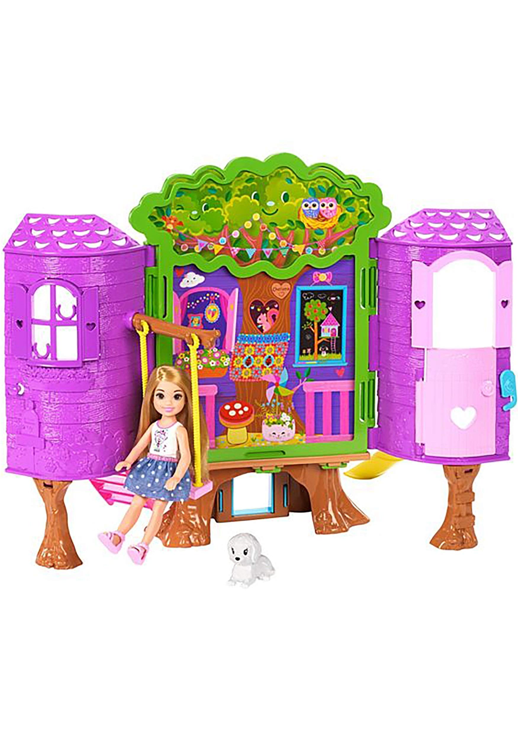 Foto 3 pulgar | Dollhouse Play Barbie Chelsea Treehouse Con 5 Zonas De Diversión - Venta Internacional.