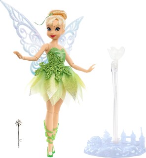 Foto 7 | Muñeca De Coleccionista Mattel Disney Tinker Bell Con Alas Peter Pan - Venta Internacional.