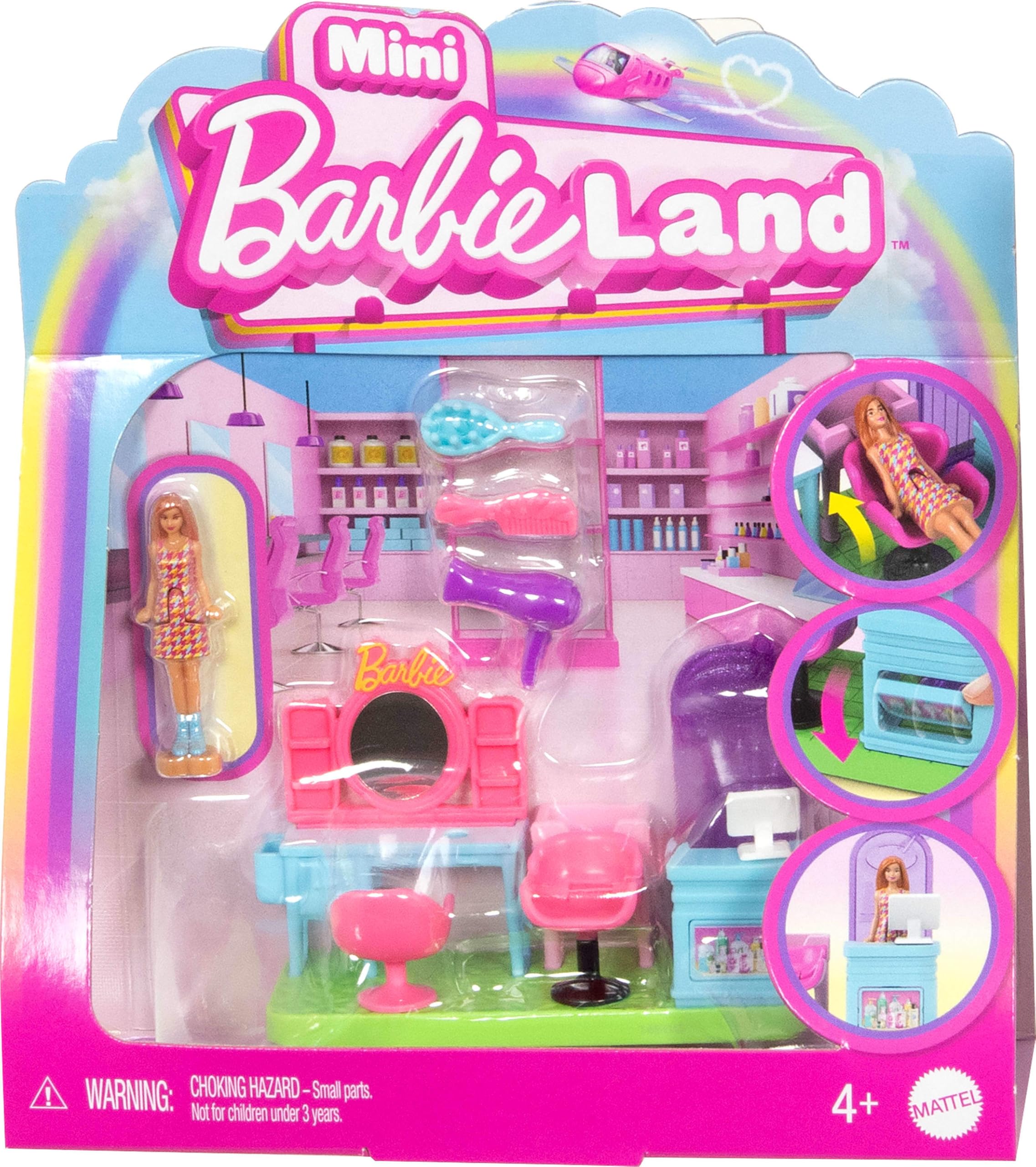 Foto 2 pulgar | Peluquería Playset Barbie Mini Barbieland Con Muñeca De 1.5 Pulgadas - Venta Internacional.