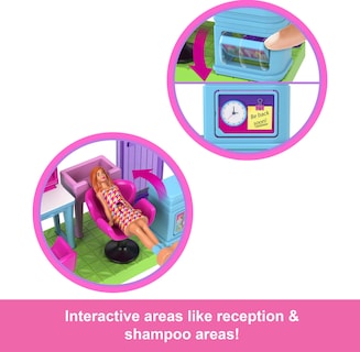 Foto 3 | Peluquería Playset Barbie Mini Barbieland Con Muñeca De 1.5 Pulgadas - Venta Internacional.