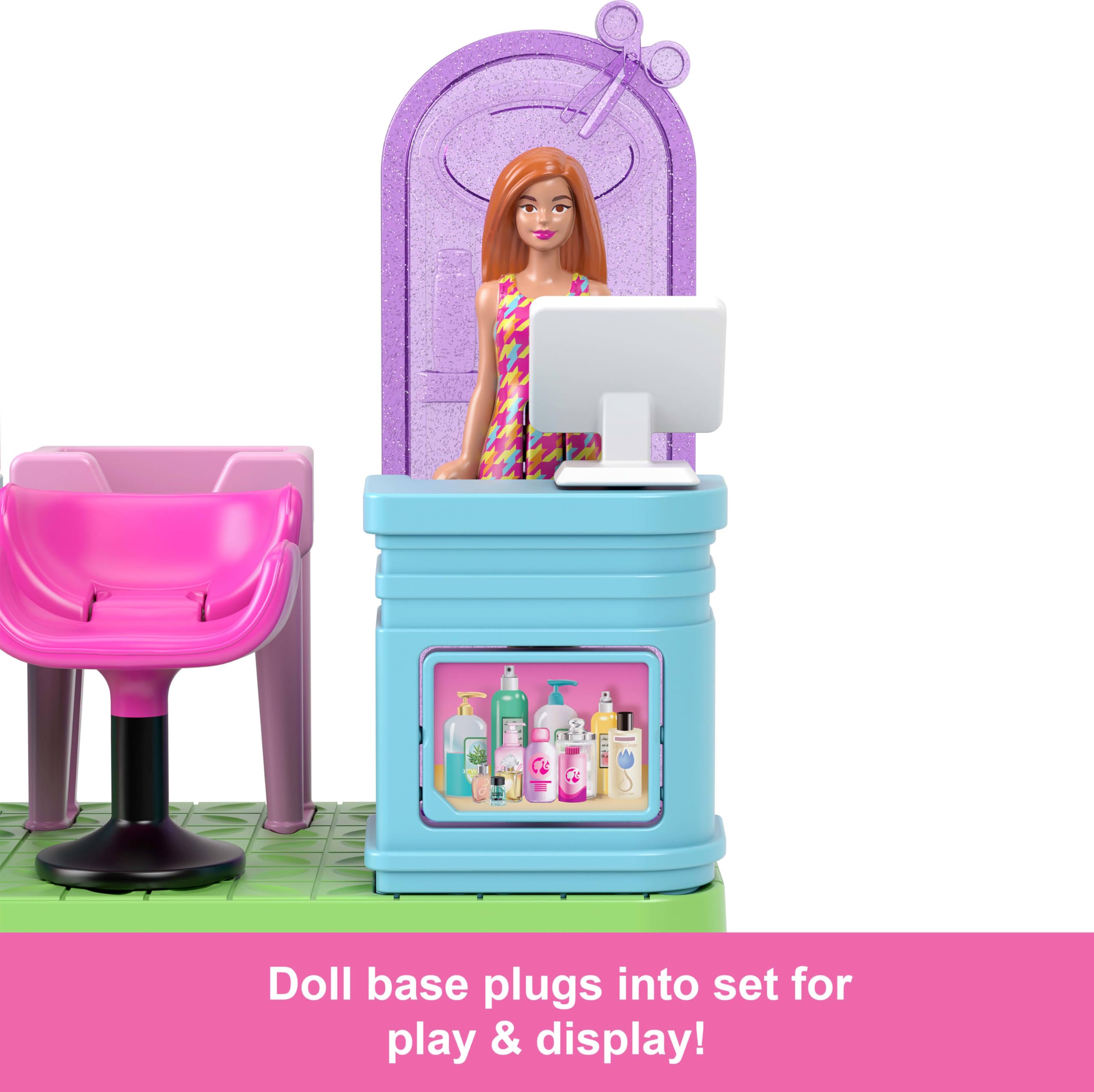 Foto 6 pulgar | Peluquería Playset Barbie Mini Barbieland Con Muñeca De 1.5 Pulgadas - Venta Internacional.