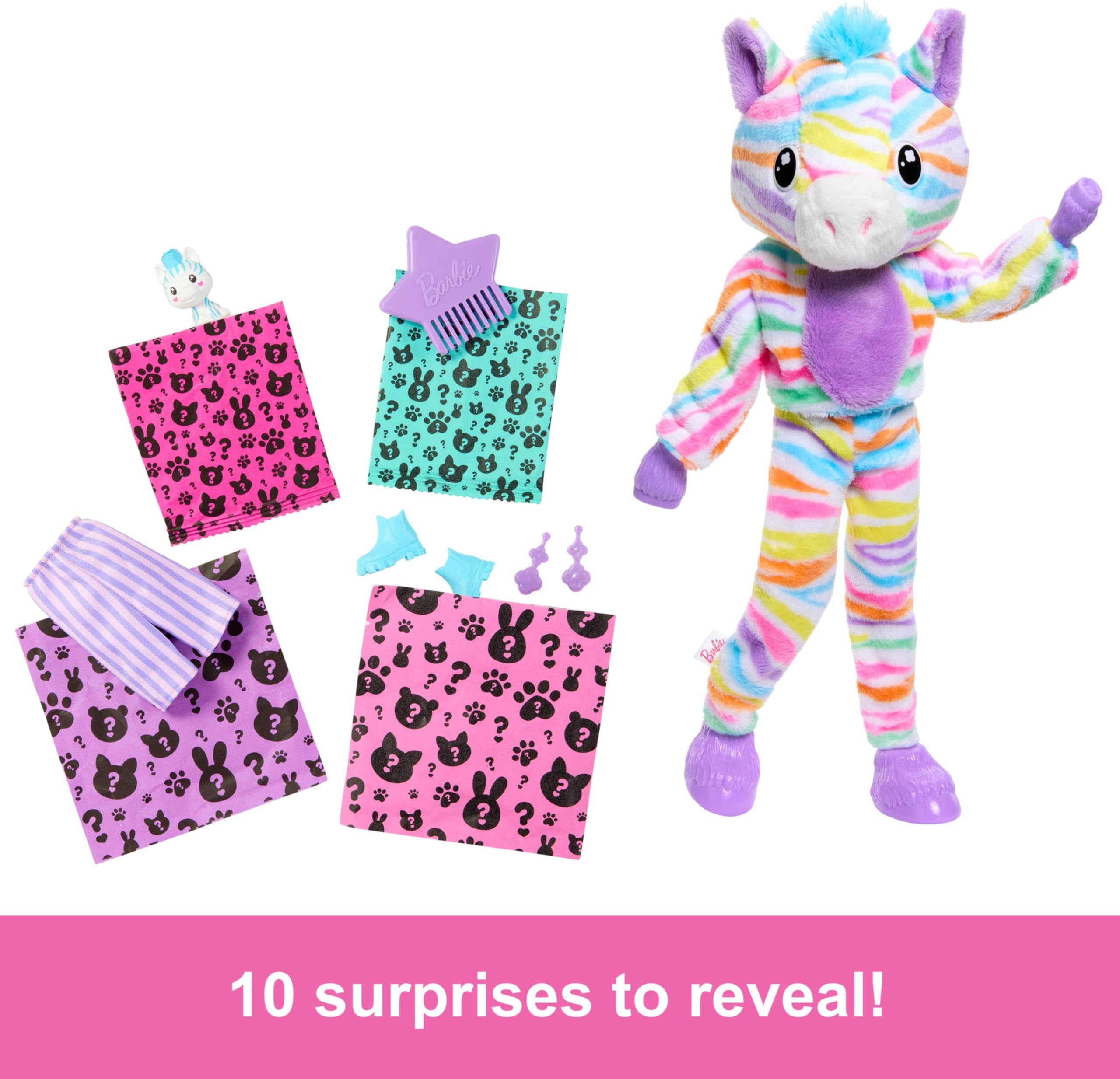 Foto 4 pulgar | Muñeca Barbie Cutie Reveal Color Dream Rainbow Zebra Con Acc - Venta Internacional.