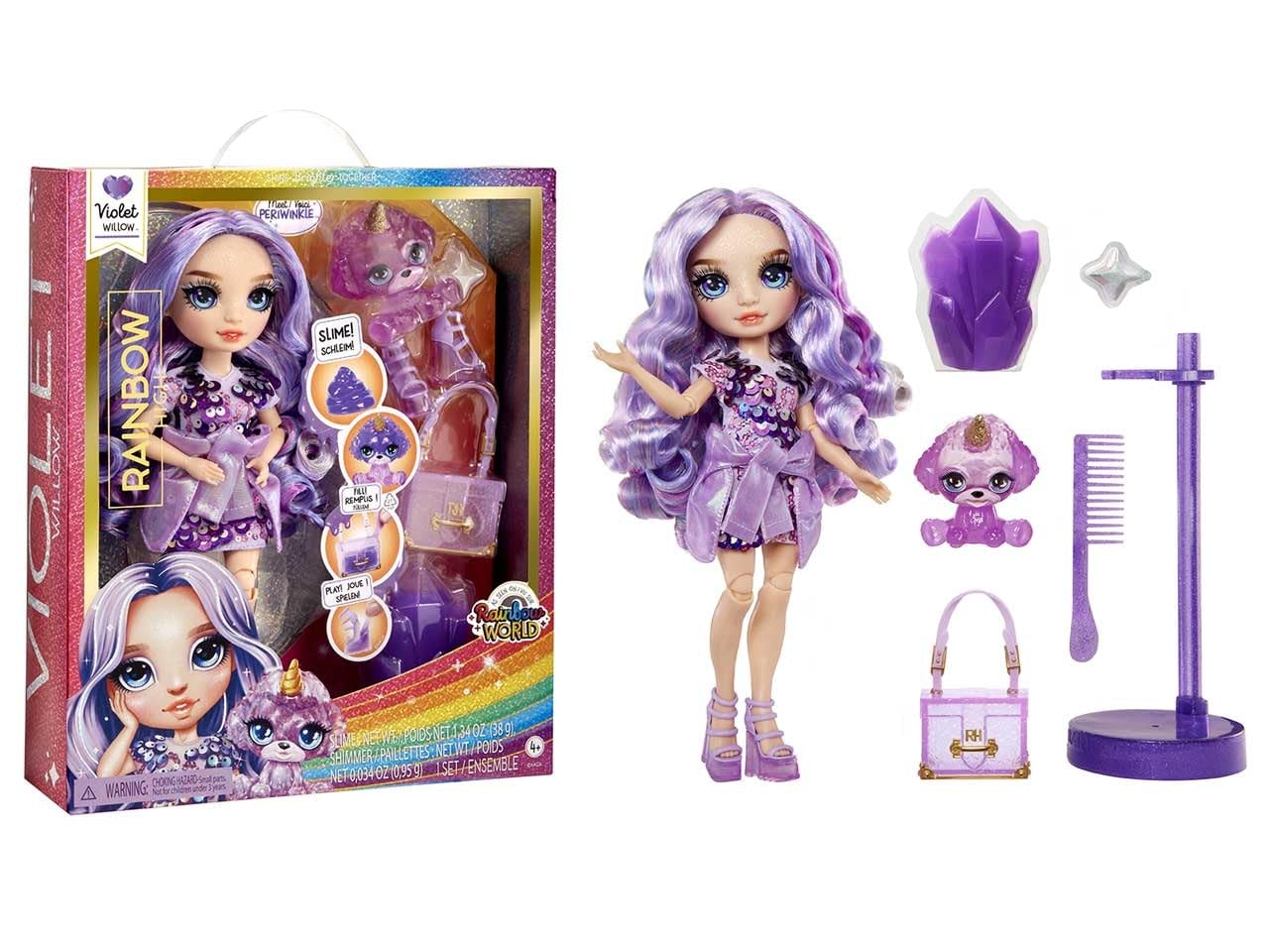 Foto 2 pulgar | Muñeca Moderna Rainbow High Violet Con Limo Y Mascota De 28 Cm, Color Morado - Venta Internacional.