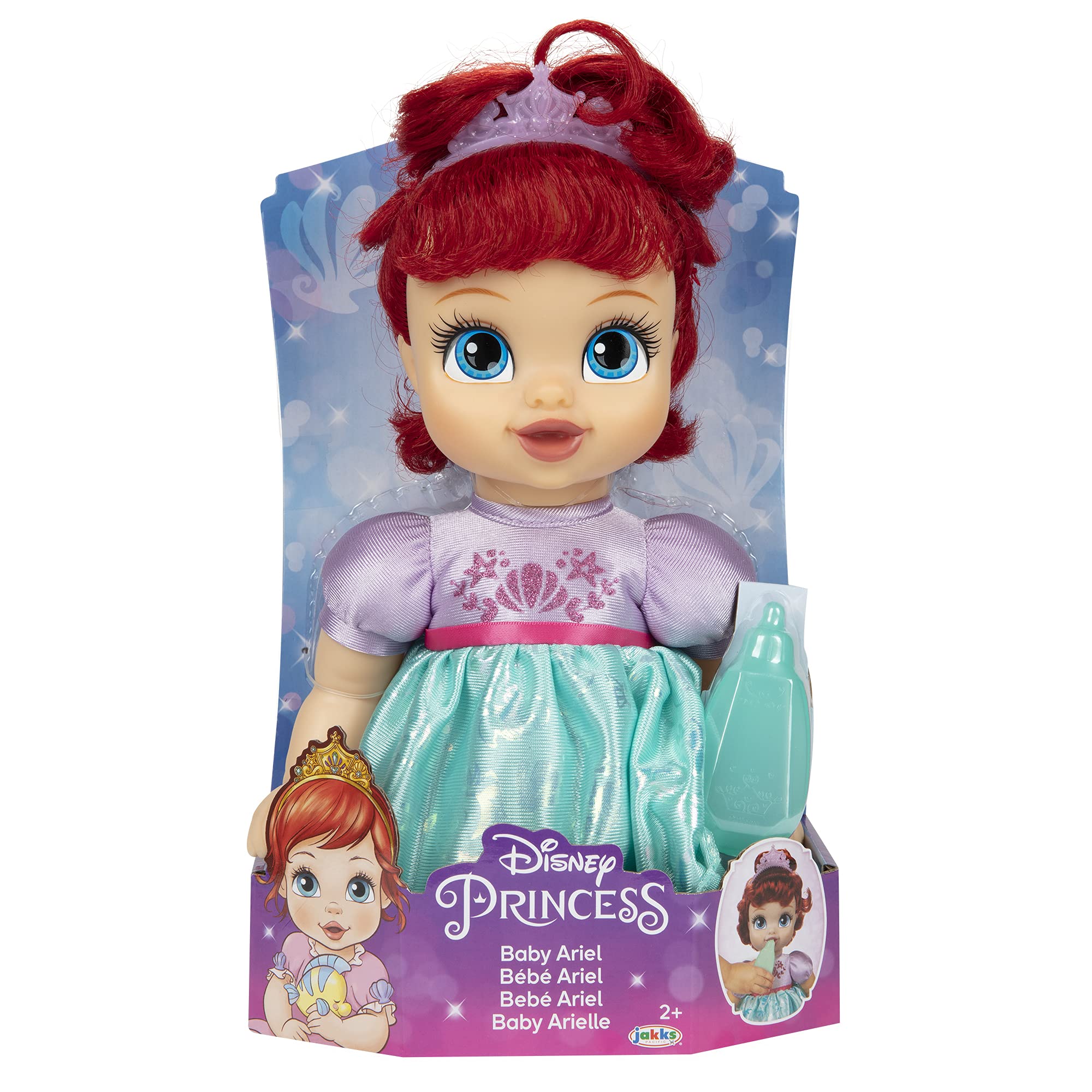 Foto 7 pulgar | Muñeca Ariel De La Princesa Disney Con Biberón Y Tiara De Más De 2 Años - Venta Internacional.