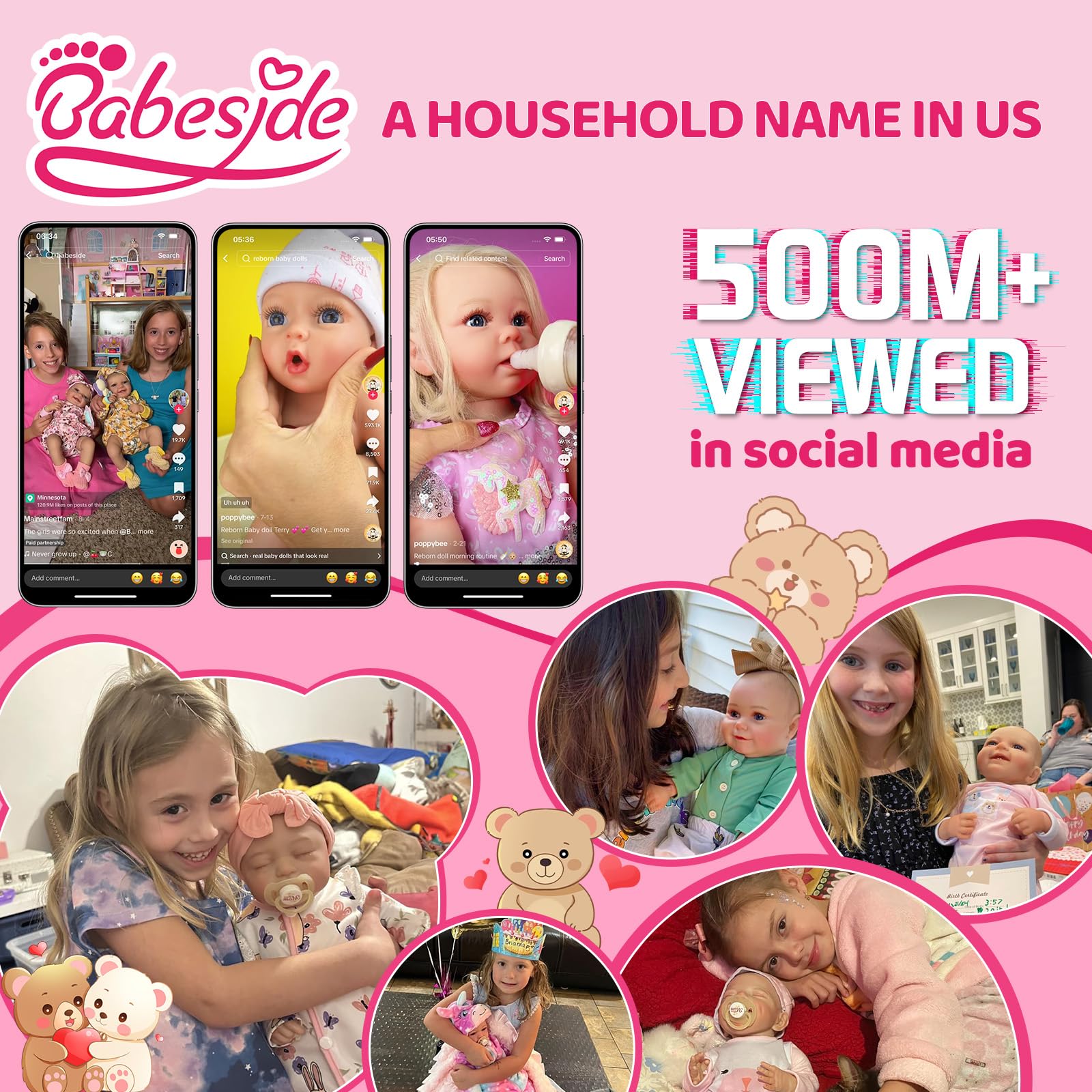 Foto 6 | Muñeca Reborn Babeside Skylar, 43 Cm, Realista, Niña De Más De 3 Años - Venta Internacional.