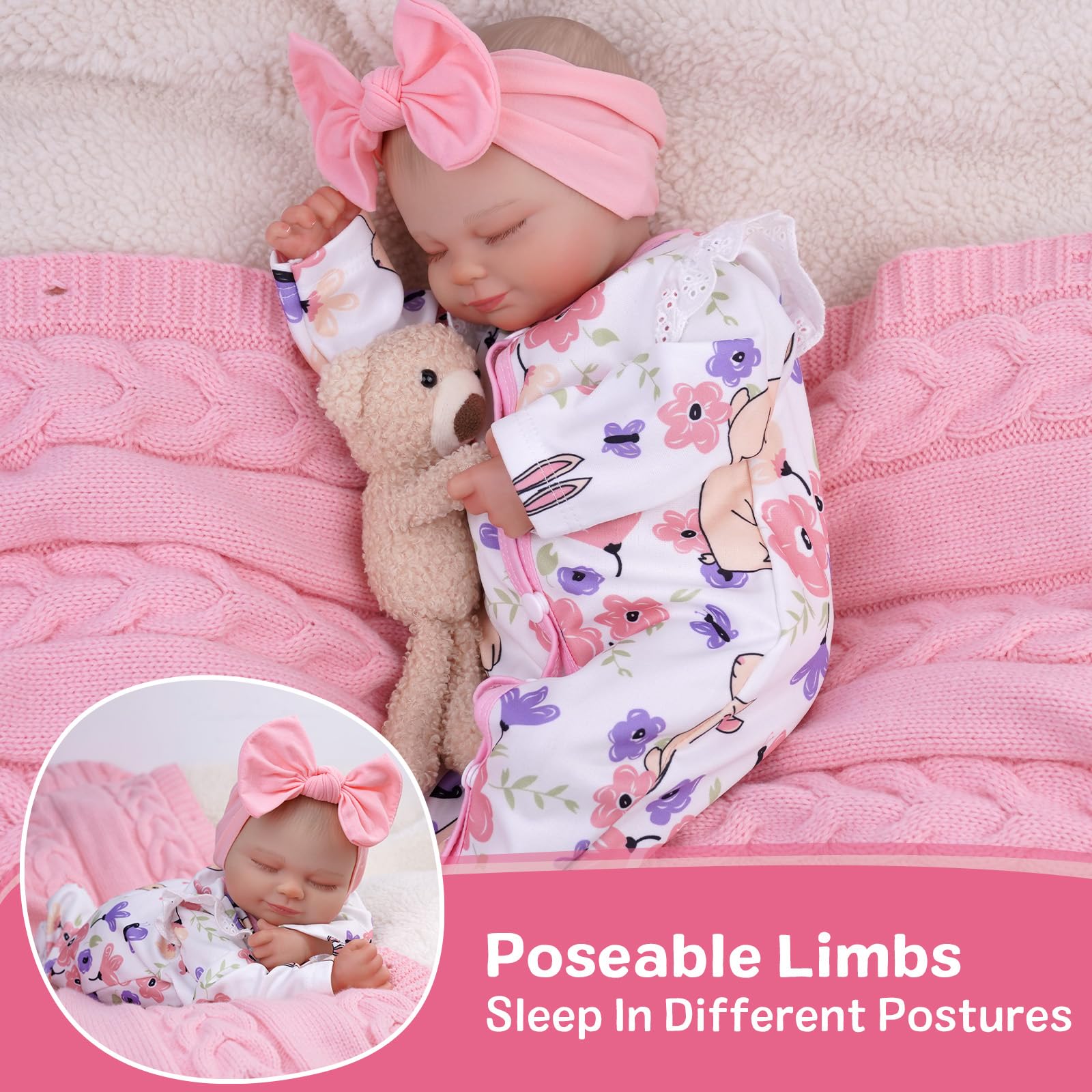 Foto 8 pulgar | Muñeca Reborn Babeside Skylar, 43 Cm, Realista, Niña De Más De 3 Años - Venta Internacional.