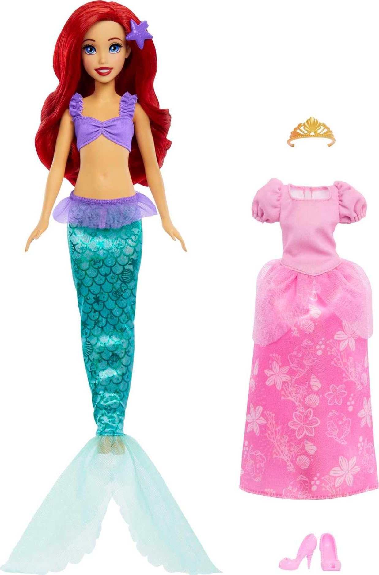 Foto 3 pulgar | Muñeca Mattel Disney Princess Ariel 2 En 1, De Sirena A Princesa - Venta Internacional.