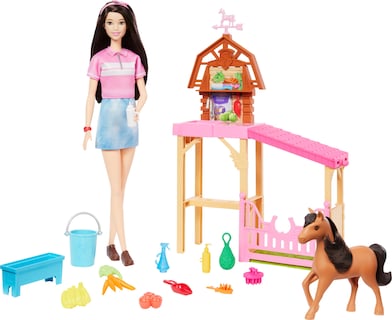 Foto 1 | Establo De Juguetes Playset Barbie Con Muñeca Moderna Y Poni De Juguete Pequeño - Venta Internacional.