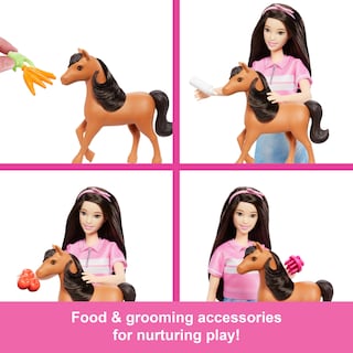 Foto 2 | Establo De Juguetes Playset Barbie Con Muñeca Moderna Y Poni De Juguete Pequeño - Venta Internacional.
