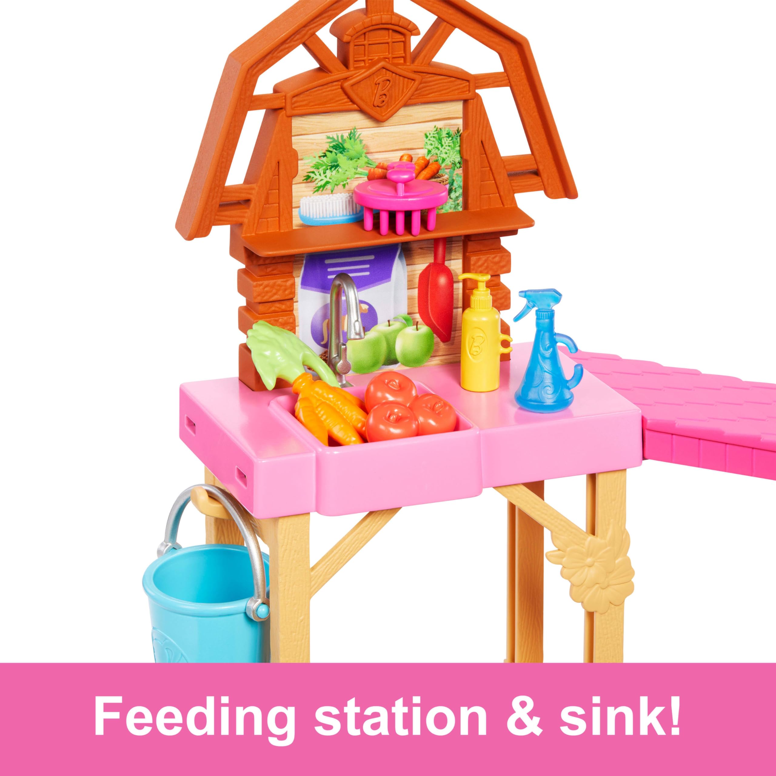 Foto 4 pulgar | Establo De Juguetes Playset Barbie Con Muñeca Moderna Y Poni De Juguete Pequeño - Venta Internacional.