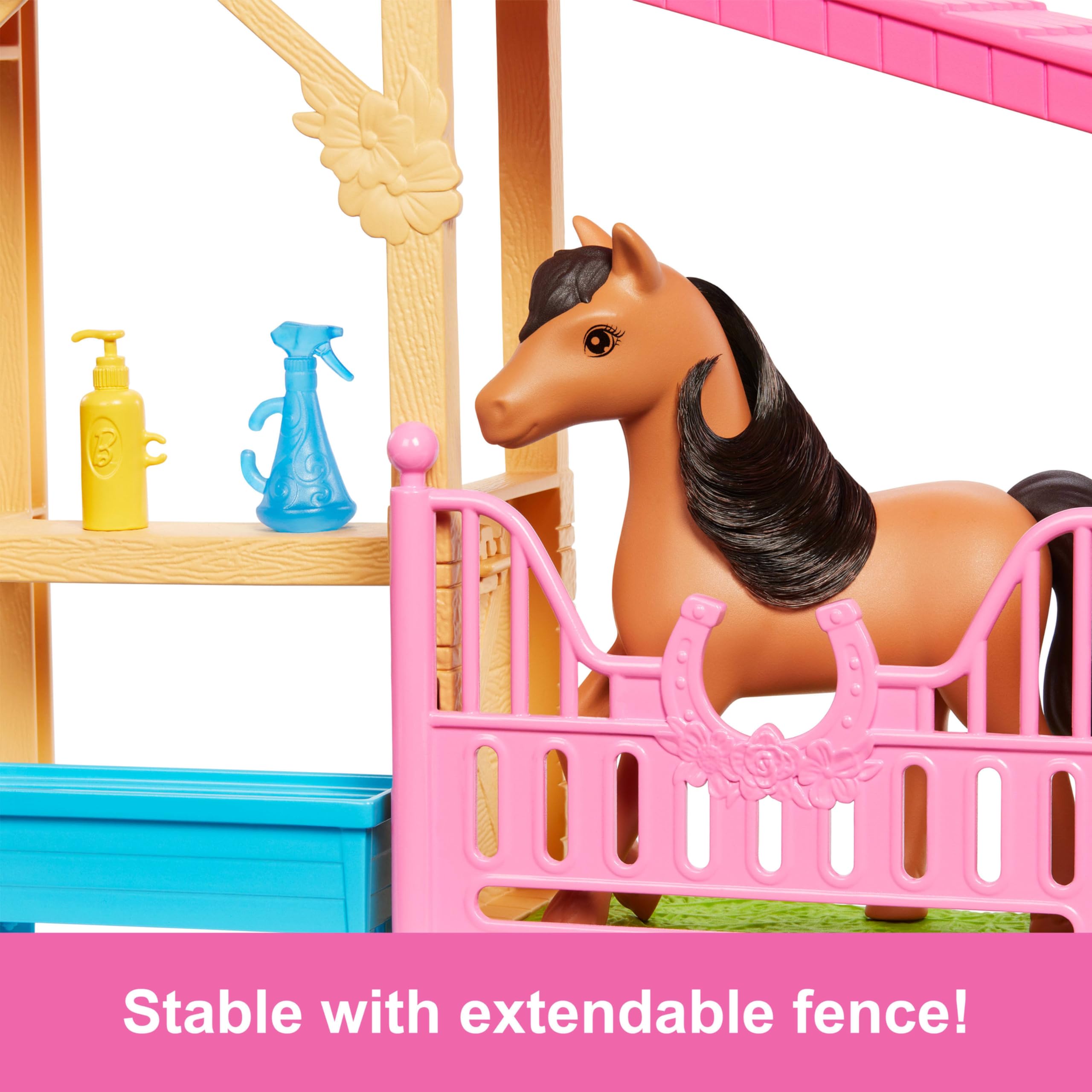 Foto 5 pulgar | Establo De Juguetes Playset Barbie Con Muñeca Moderna Y Poni De Juguete Pequeño - Venta Internacional.
