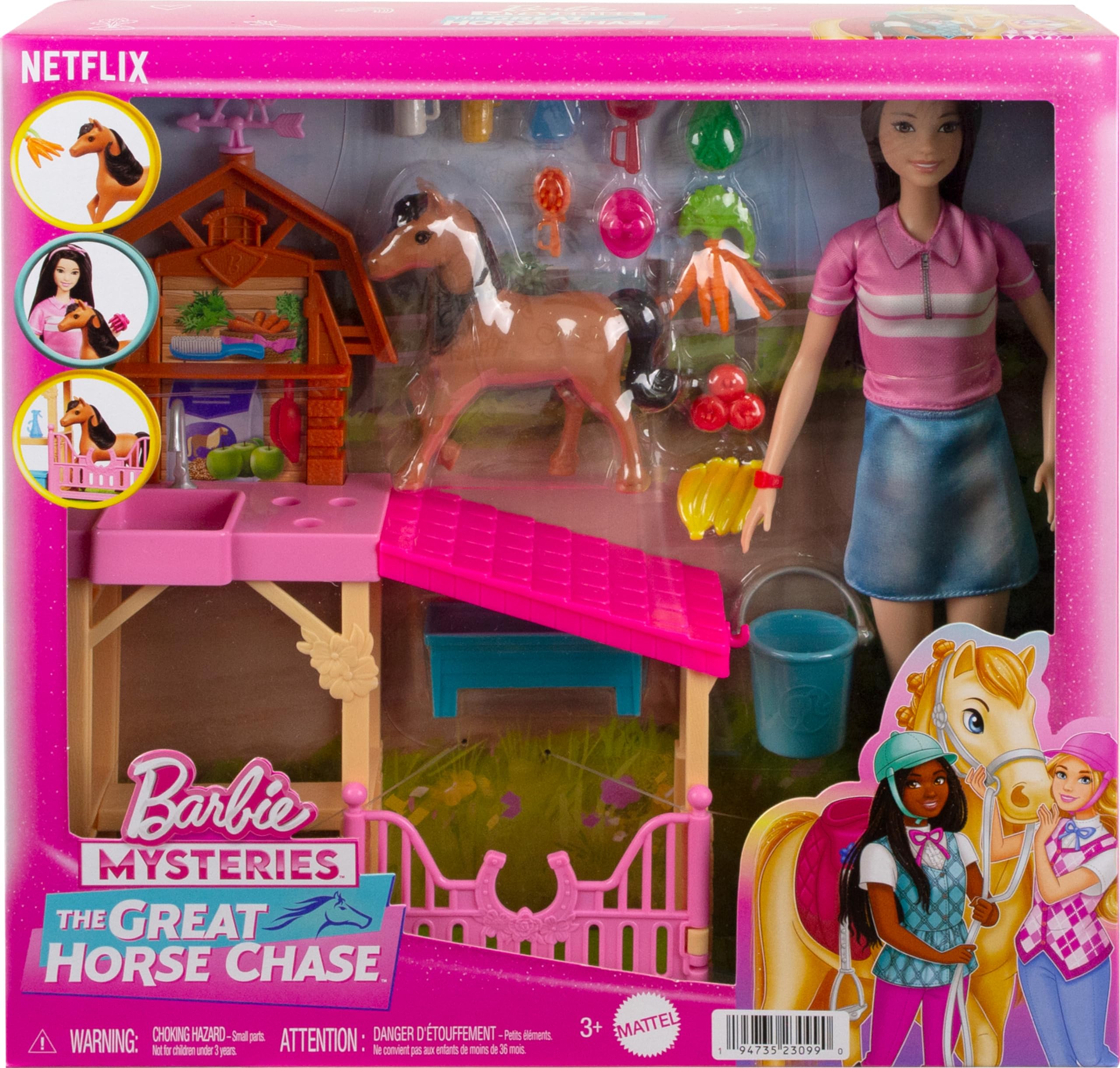 Foto 7 pulgar | Establo De Juguetes Playset Barbie Con Muñeca Moderna Y Poni De Juguete Pequeño - Venta Internacional.