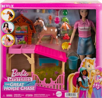 Foto 6 | Establo De Juguetes Playset Barbie Con Muñeca Moderna Y Poni De Juguete Pequeño - Venta Internacional.